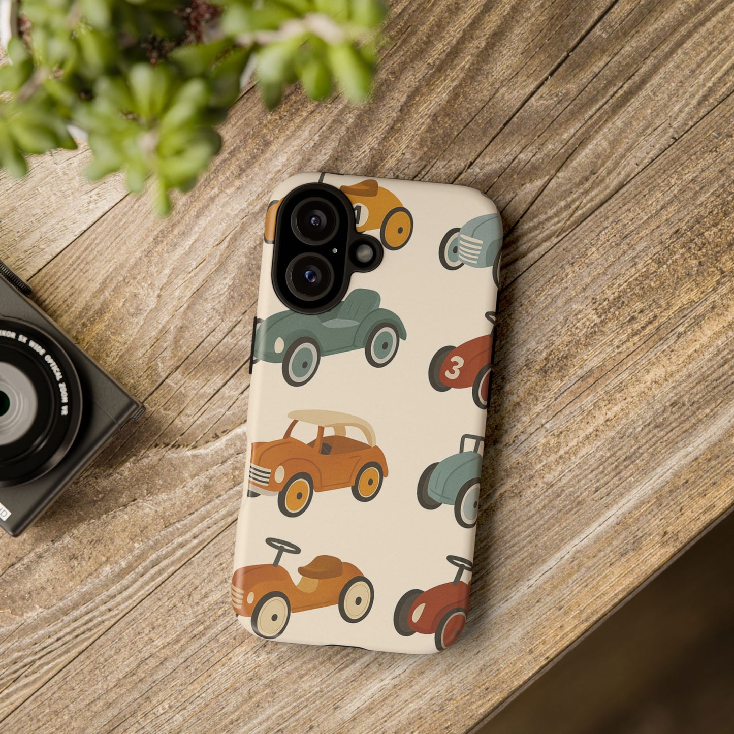 Vintage Car Phone Case, Tough Cases, Kids Gift, Car Lover Accessory, Retro Style, Phone Protection, Unique Design, pedal cars