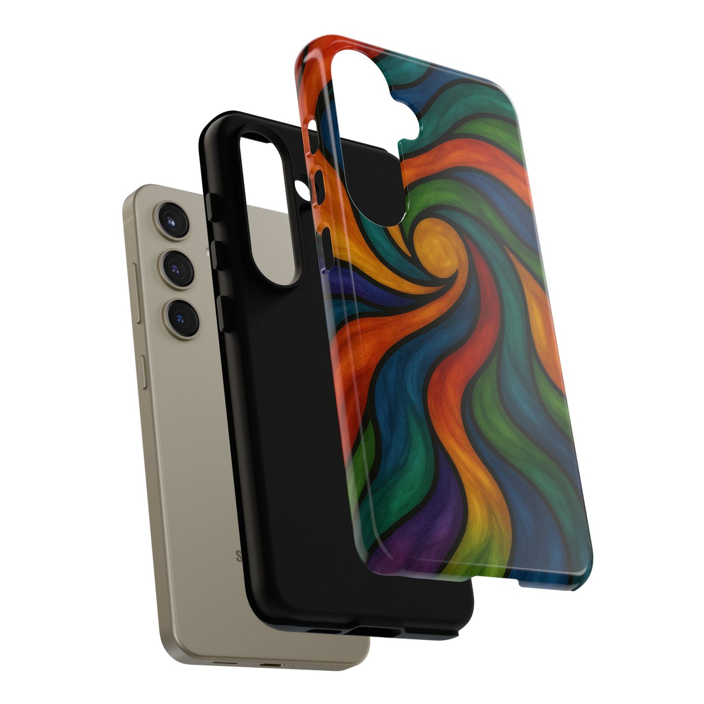 Colorful Swirl Phone Case | Tough Cases, Vibrant Design, Gift for Art Lovers, Funky Case, Unique Phone Accessories