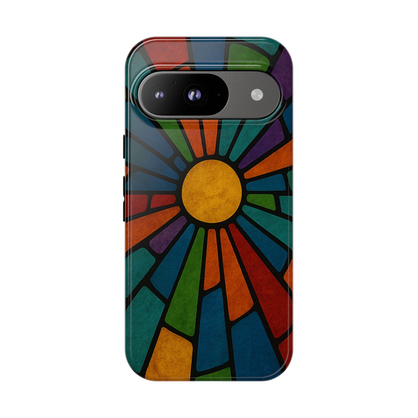 Colorful Stained Glass Phone Case, Tough Cases, Artistic Phone Cover, Vibrant Mobile Accessory, Unique Gift for Art Lovers