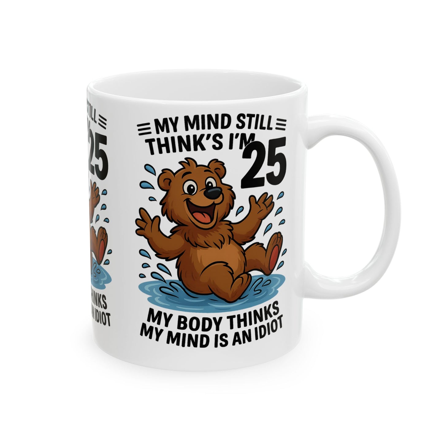 Funny Bear Ceramic Mug - Perfect Gift for Birthdays, Humor Lovers, Coffee Lovers, Friends, Funny Gift