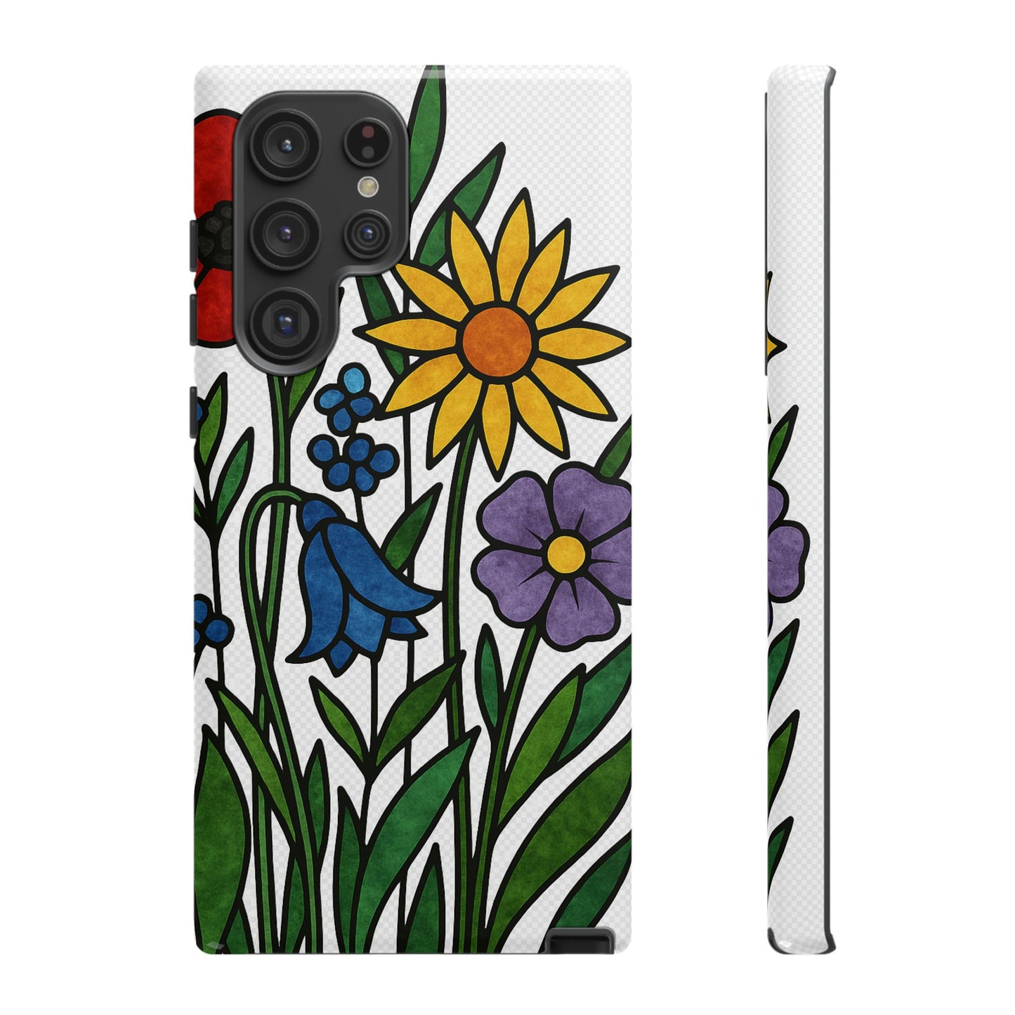 Floral Phone Case, Vibrant Flower Design, Tough Protection, Gift for Nature Lovers, Spring Decor