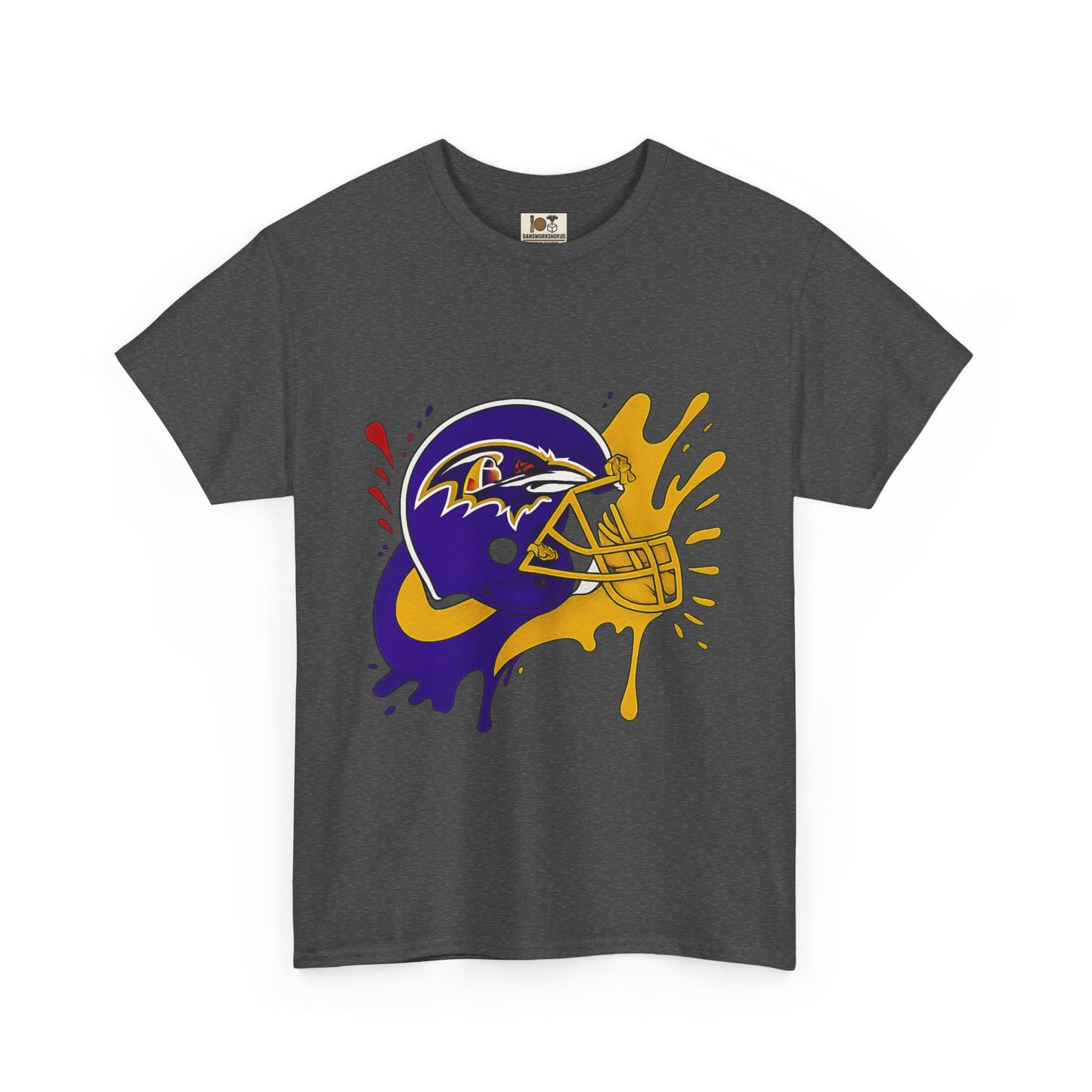 Baltimore Ravens Paint Splash Unisex Heavy Cotton Tee, Sports T-shirt, Football Fan Gift, Game Day Apparel, Team Pride Shirt