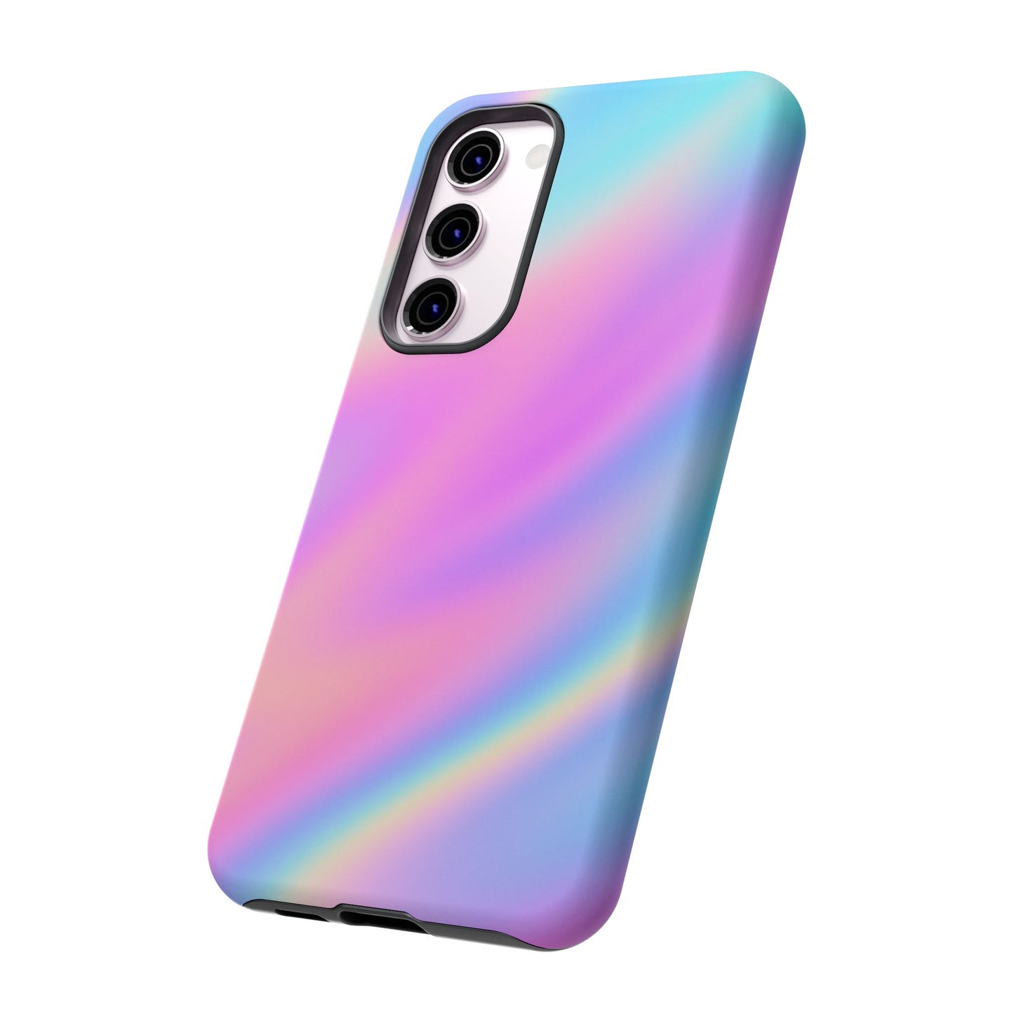 Colorful Holographic Phone Case, Tough Cases for iPhone, Trendy Phone Cover, Unique Gift for Her, Pastel Phone Accessory