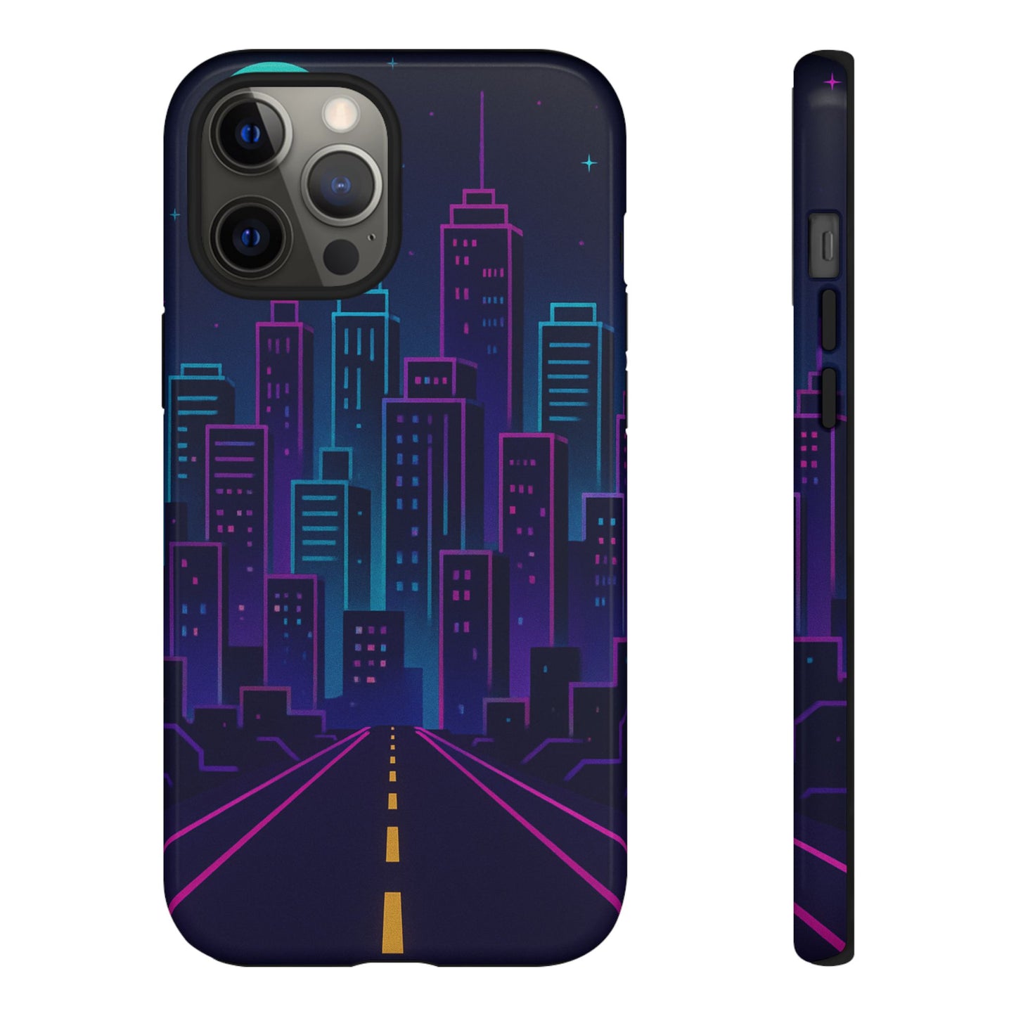 Cityscape Phone Case, Tough Cases, Urban Style, Nighttime Vibe, Phone Cover, Gift for City Lovers, Modern Design