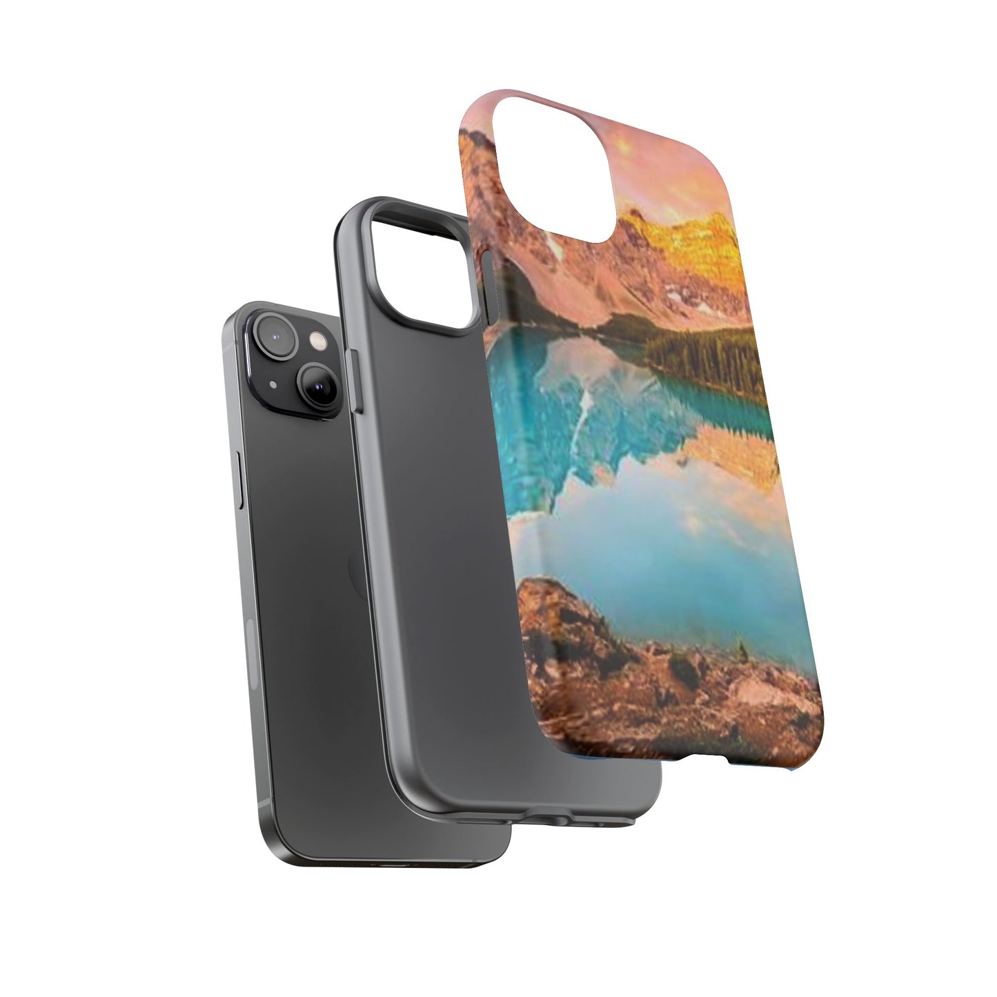Nature-Inspired Phone Case with Mountain and Lake Design, Aesthetic Tough Cases for Outdoor Lovers, Phone Protection, Gift for Nature [...]