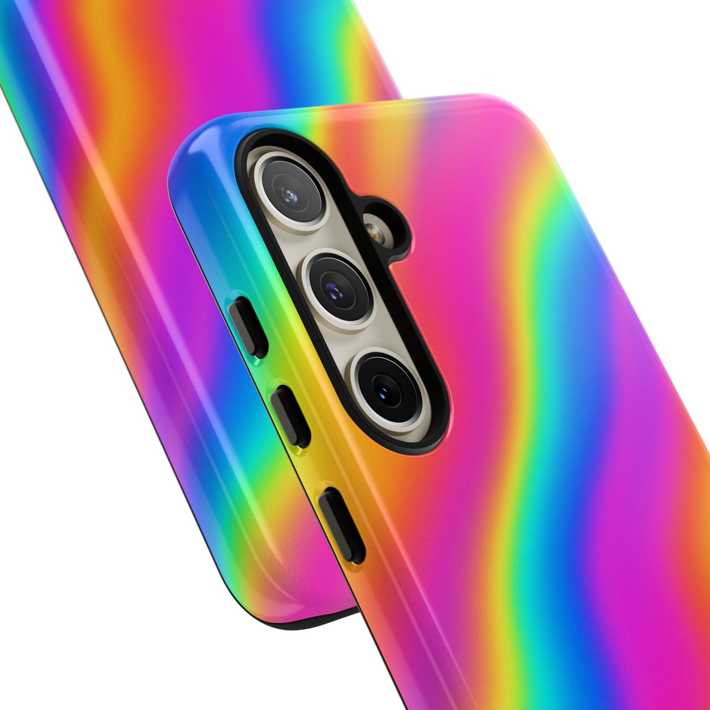 Rainbow Wavy Phone Case - Colorful Tough Cases for Stylish Protection, LGBTQ+ Pride Gift, Trendy Phone Accessory, Birthday, Holiday Present