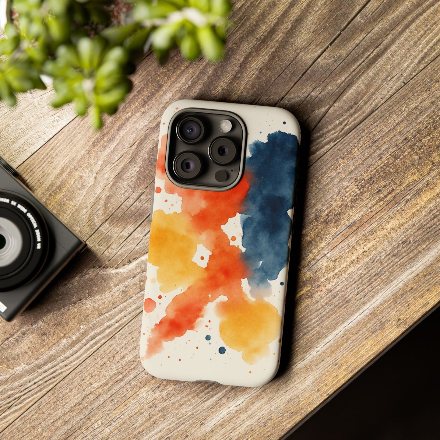 Watercolor Phone Case - Abstract Design, Tough Cases for Men & Women, Stylish Gift, Artistic Accessory for All Occasions