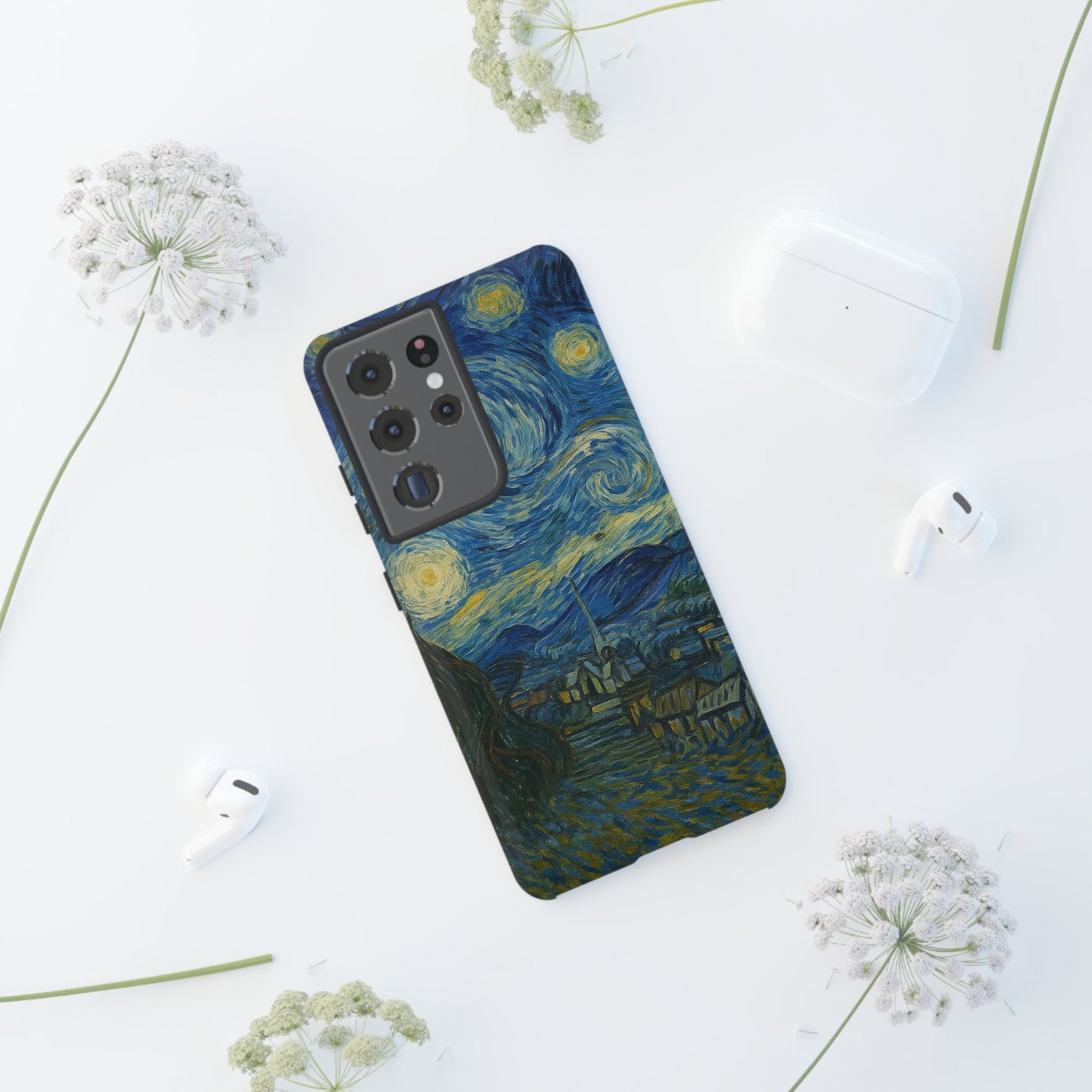 Starry Night Phone Case, Artistic Cell Phone Cover, Gift for Art Lovers, Unique Phone Accessory, Birthday Gift for Him/Her, Tough Cases