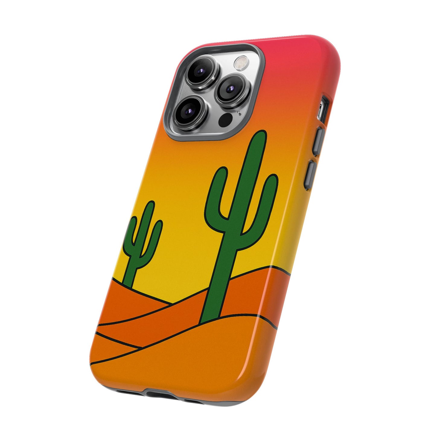 Desert Vibes Phone Case, Tough Cases, Cactus Design, Colorful Phone Cover, Summer Aesthetic, Unique Gift Idea