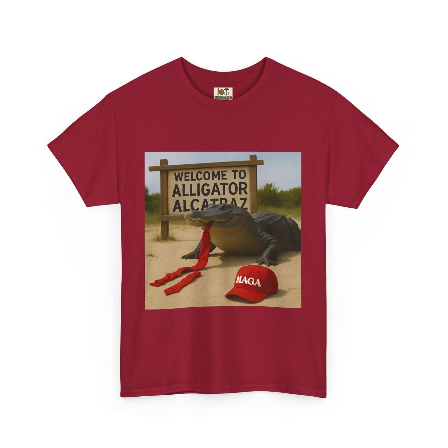 Welcome to Alligator Alcatraz Tee, Funny Animal Shirt, Unisex Cotton Top, Gift for Animal Lovers, Casual Wear, Novelty T-Shirt