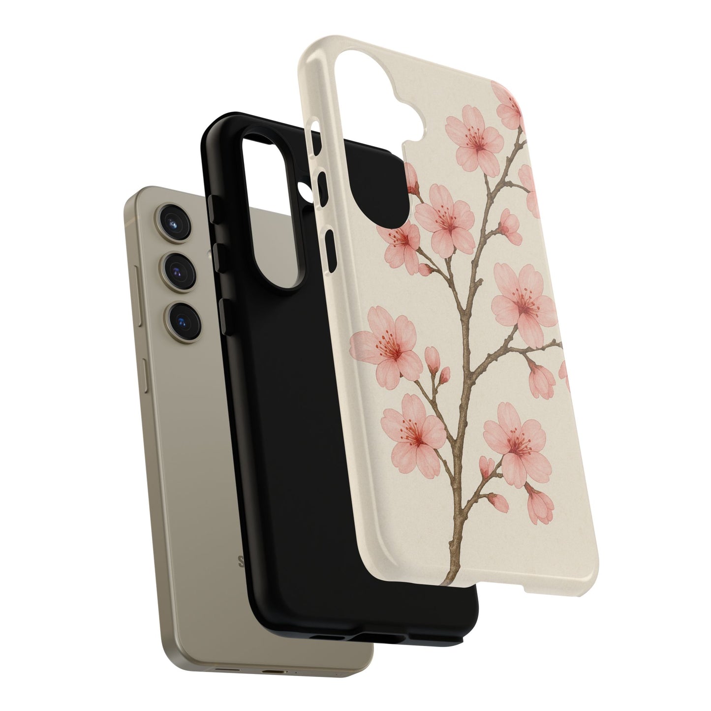 Cherry Blossom Phone Case, Floral Phone Cover, Tough Case for Gifts, Spring Decor, Cute Tech Accessories, Nature Lover's Gift