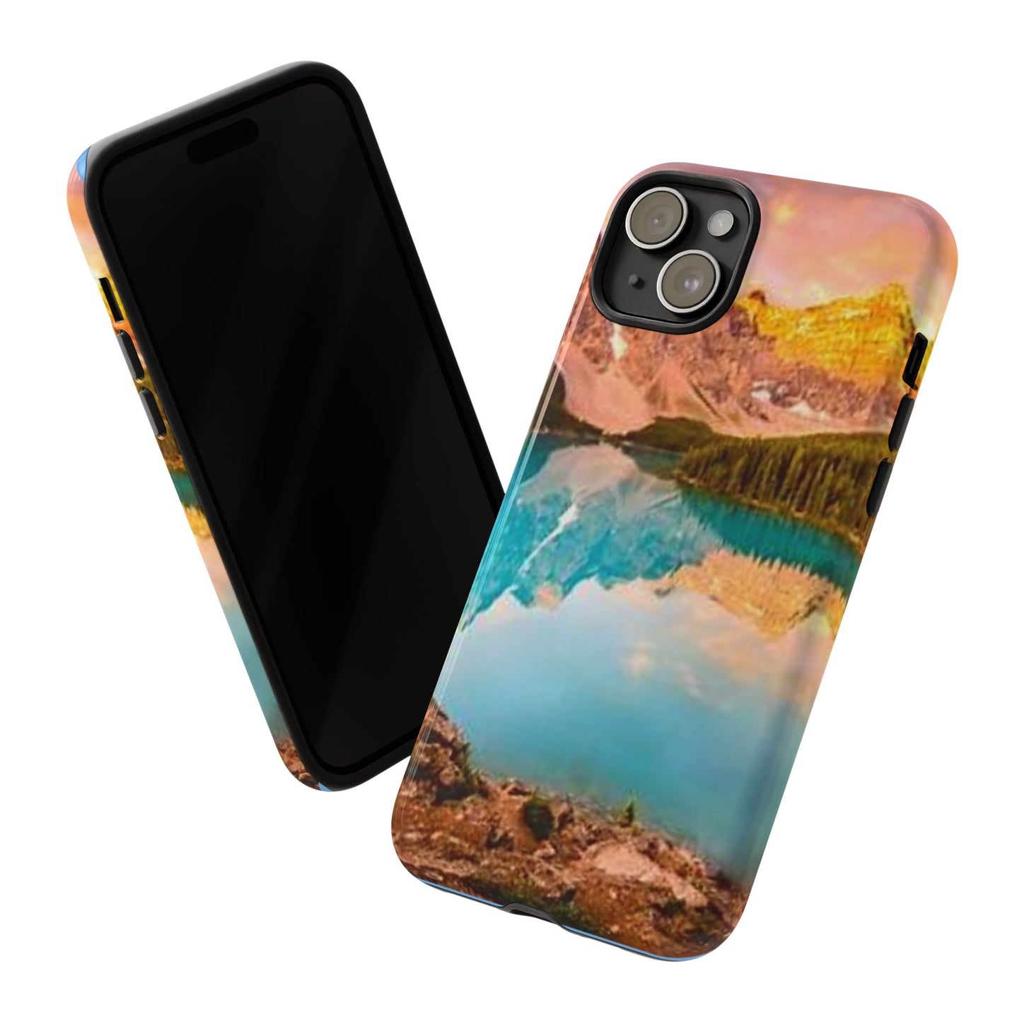 Nature-Inspired Phone Case with Mountain and Lake Design, Aesthetic Tough Cases for Outdoor Lovers, Phone Protection, Gift for Nature [...]