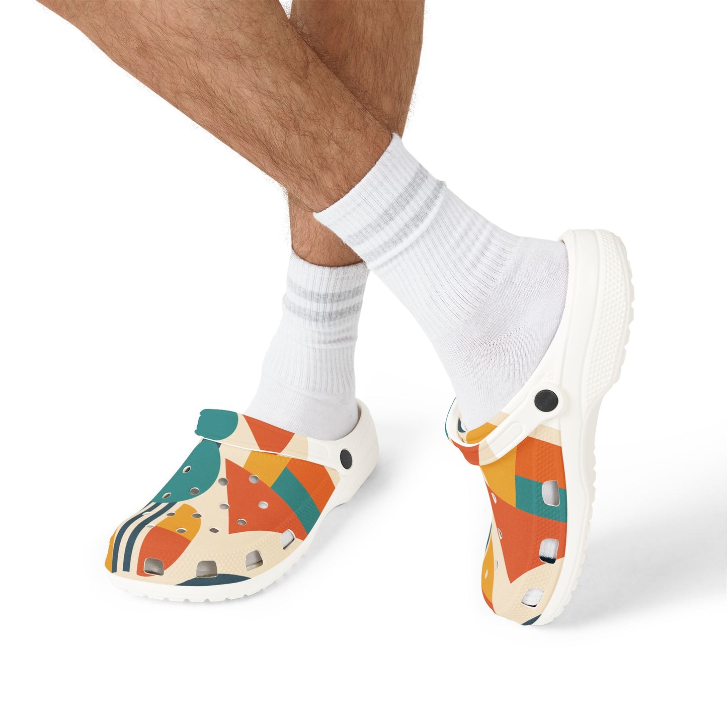Stylish EVA Foam Rubber Clogs - Colorful AOP Design for Comfort & Fun, Perfect for Summer, Casual Outings, Garden Wear, Gift Ideas