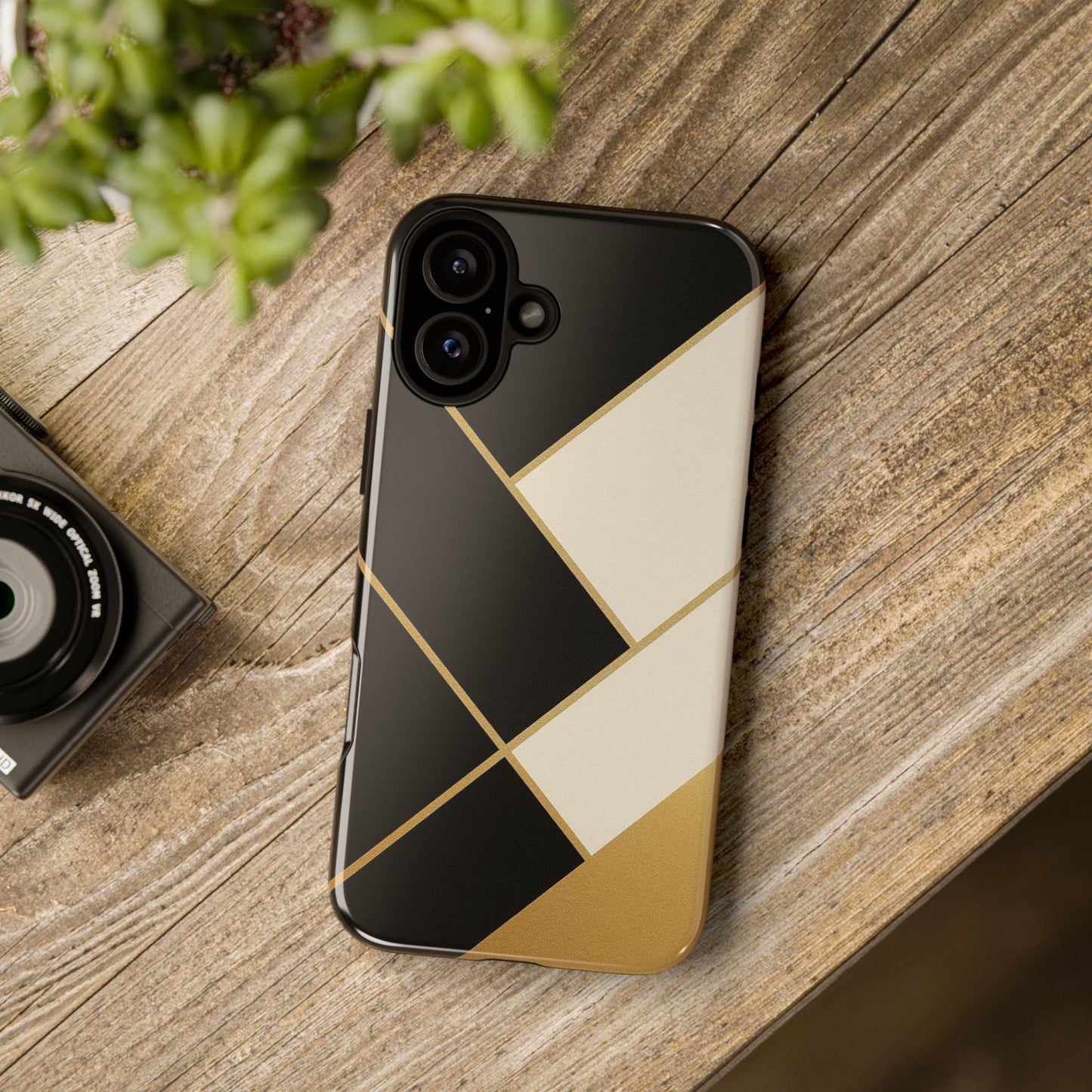 Chic Phone Case, Stylish Phone Cover, Geometric Design Case, Protective Mobile Case, Modern Phone Protector