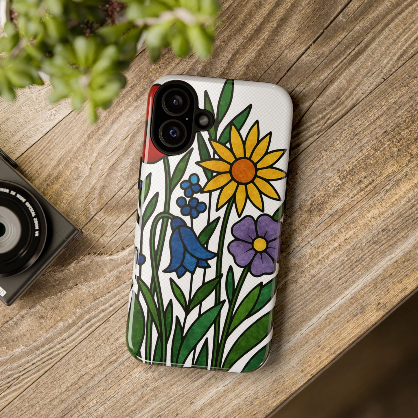 Floral Phone Case, Vibrant Flower Design, Tough Protection, Gift for Nature Lovers, Spring Decor