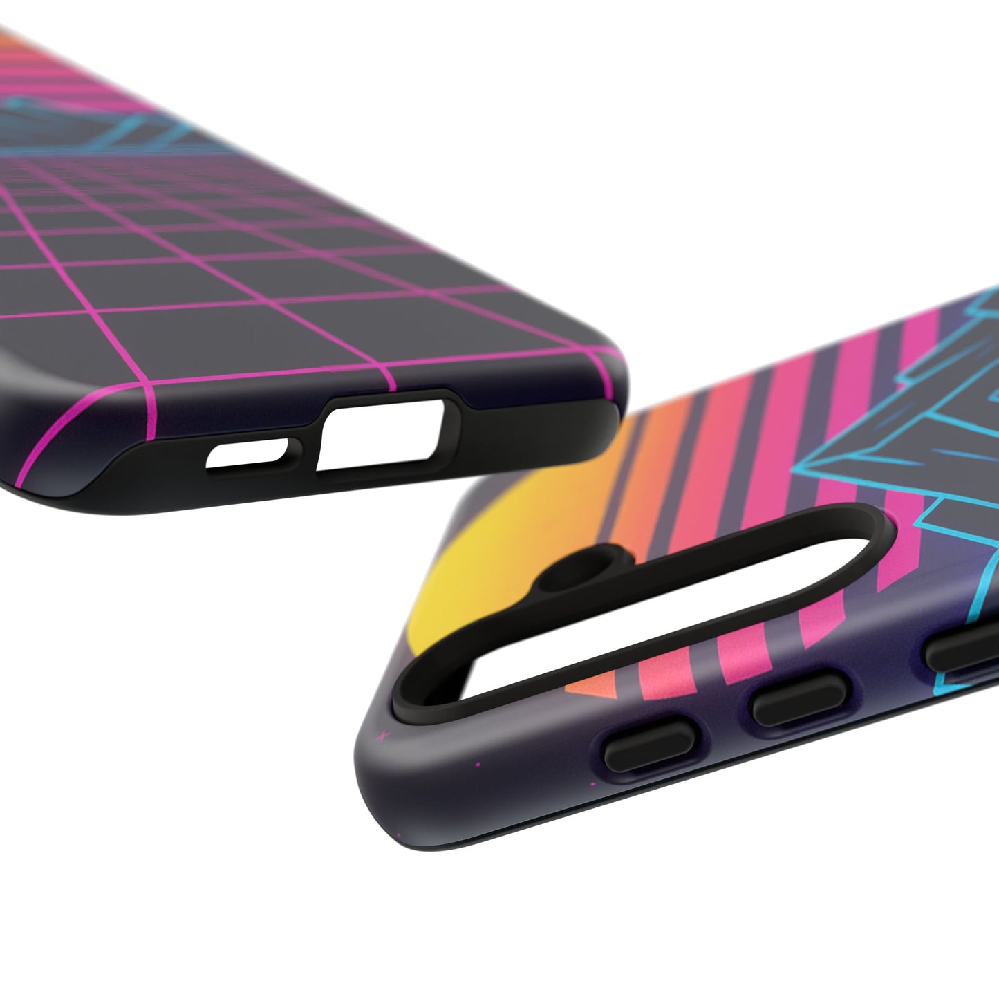 Retro Sunset Phone Case, Vintage Neon Case, 80s Aesthetic Cover, Gift for Tech Lovers, Unique Phone Accessories