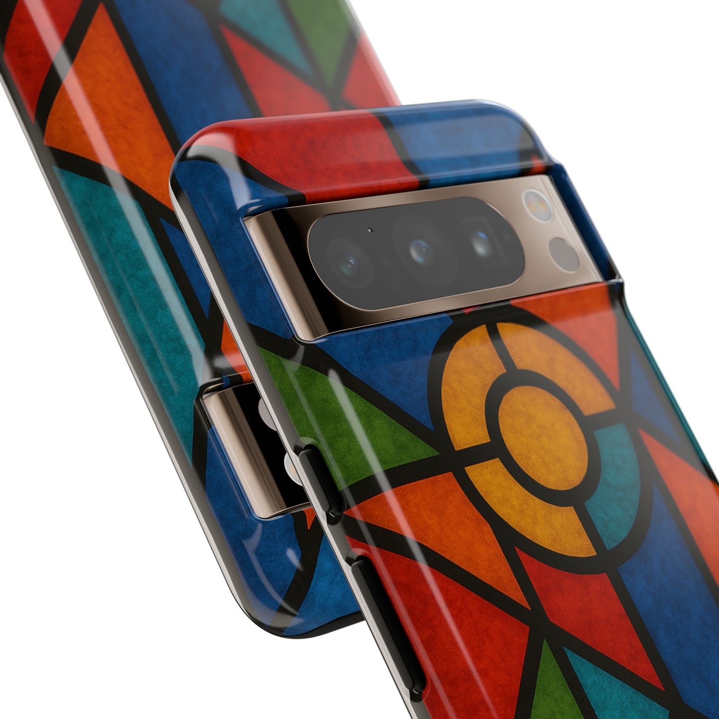 Colorful Stained Glass Phone Case, Artistic Phone Cover, Vibrant Protective Case, Unique Gift for Art Lovers, Stylish Smartphone Accessory