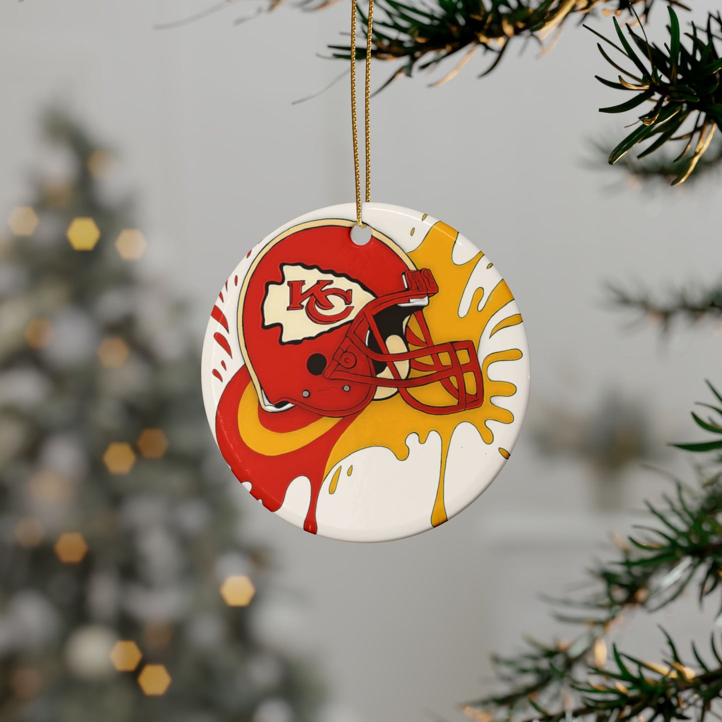 Football Team Ceramic Ornaments - Perfect for Sports Fans, Christmas Decor, Gift, Holiday Decoration, Personalized Keepsakes