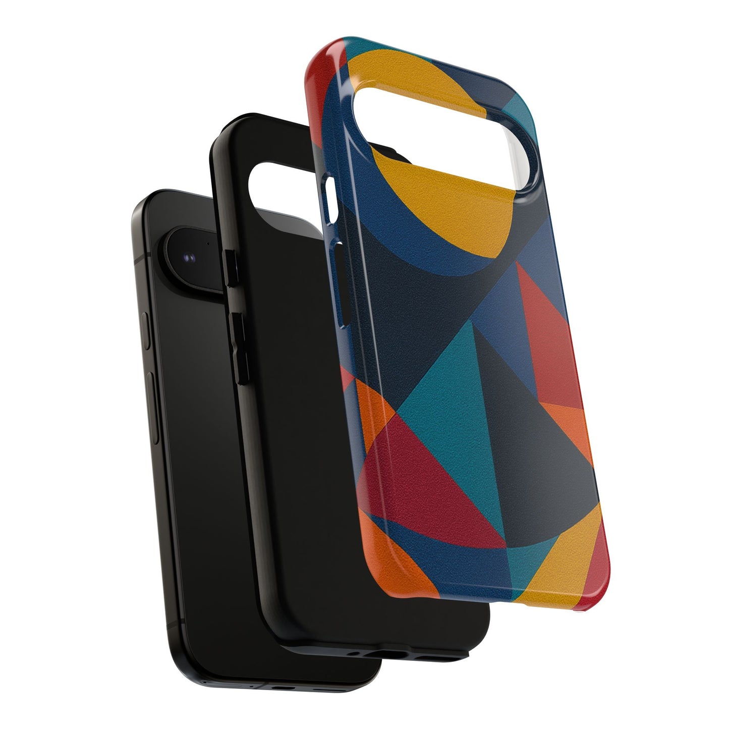 Vibrant Phone Case, Colorful Phone Cover, Geometric Design, Artistic Gift, Trendy Accessory, Vibrant Colors, Unique Design