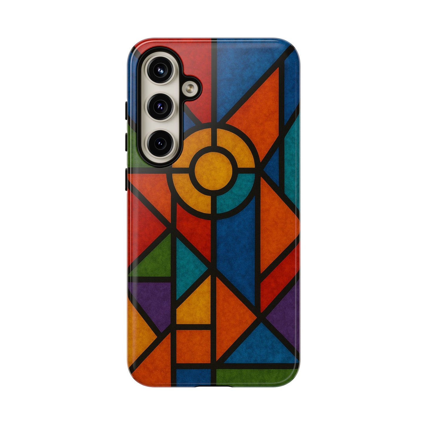 Colorful Stained Glass Phone Case, Artistic Phone Cover, Vibrant Protective Case, Unique Gift for Art Lovers, Stylish Smartphone Accessory