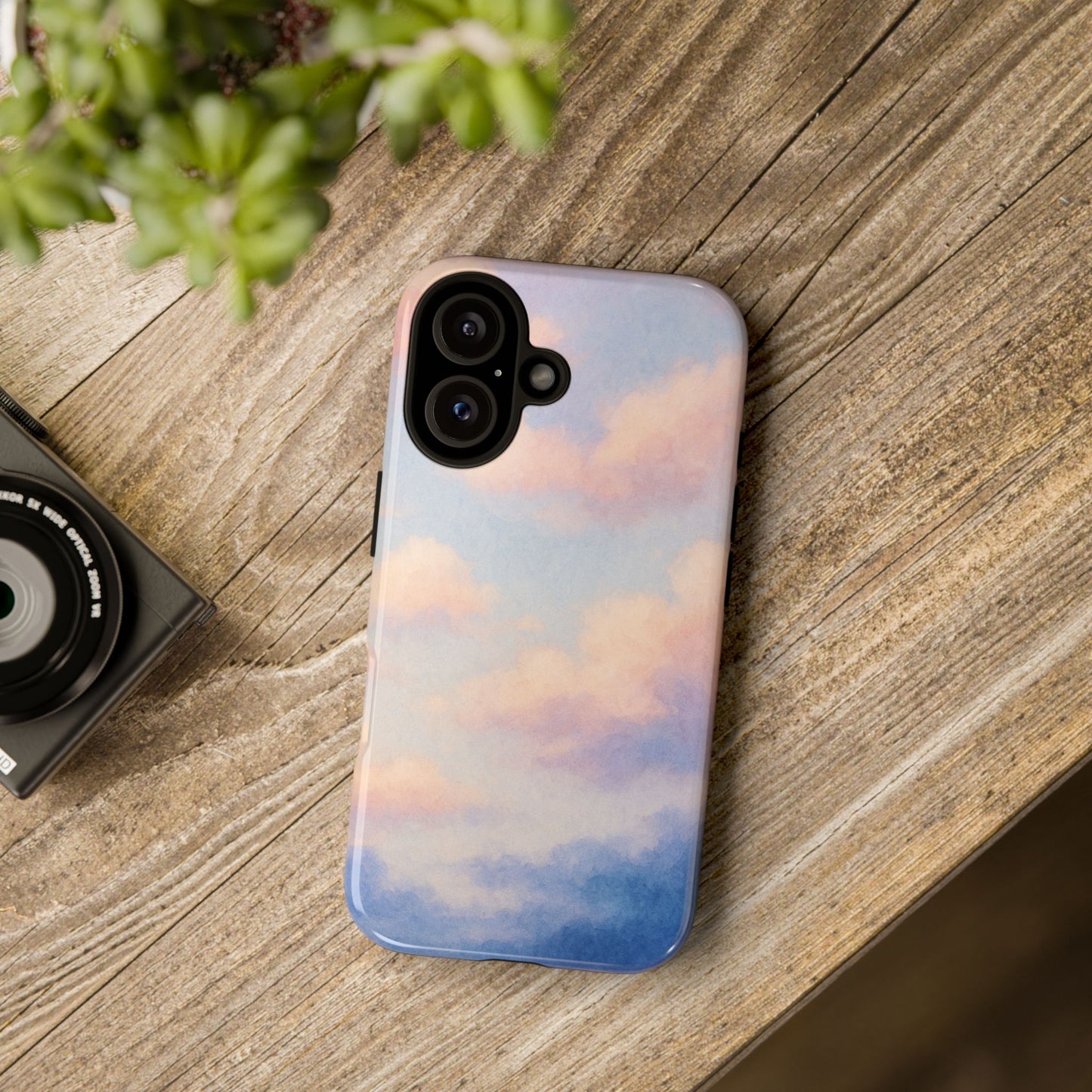 Sky Blue Cloud Phone Case, Tough Phone Cover, Aesthetic Cell Phone Accessory, Gift for Teen, Trendy Tech Protection