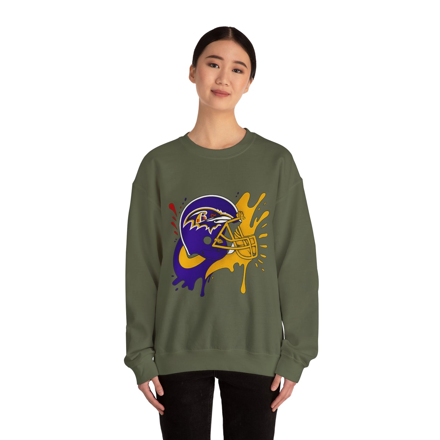 Baltimore Ravens Crewneck Sweatshirt, Unisex Sport Sweatshirt, Football Fan Apparel, Comfy Game Day Outfit, NFL Gift for Him/Her
