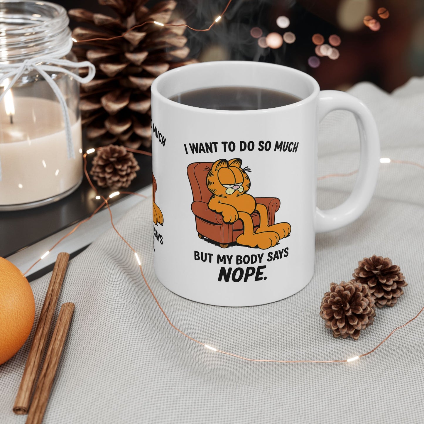Garfield Humor Mug | Cute Ceramic Coffee Cup | Funny Gift for Cat Lovers | Relaxation Vibe | Ideal for Home or Office | Gift for [...]