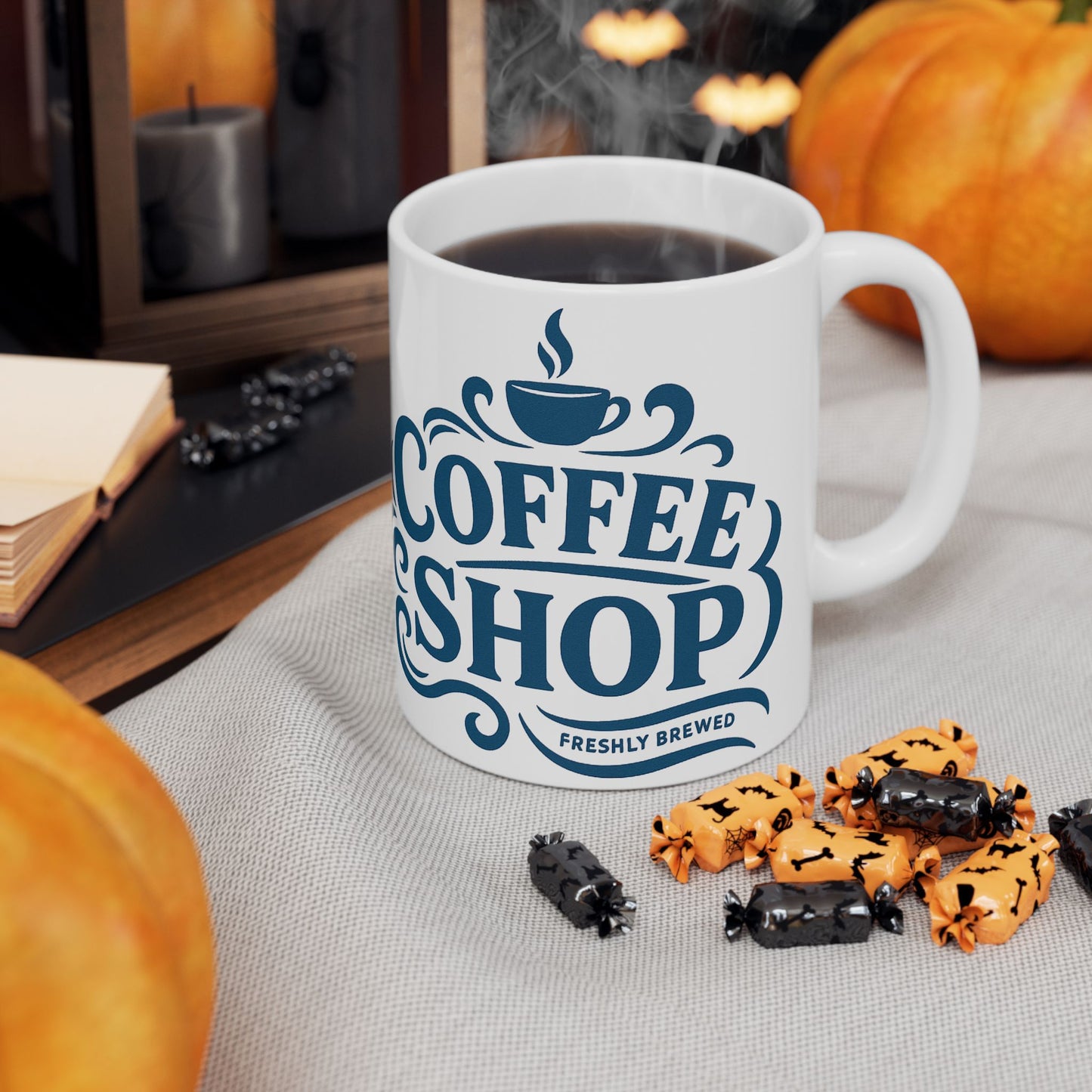 Charming Coffee Mug with Retro Design, Perfect Gift for Coffee Lovers, Home Office Decor, Unique Kitchenware, Personalized Drinkware