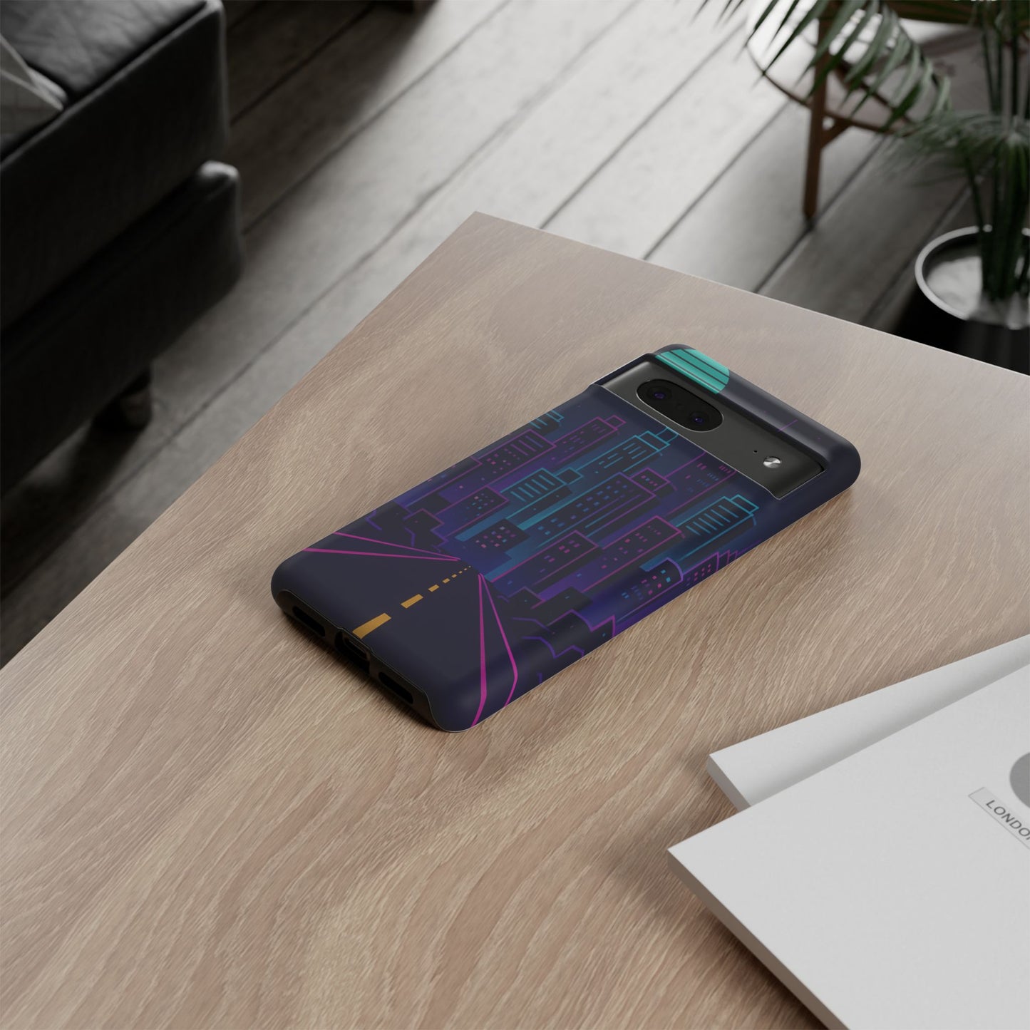 Cityscape Phone Case, Tough Cases, Urban Style, Nighttime Vibe, Phone Cover, Gift for City Lovers, Modern Design