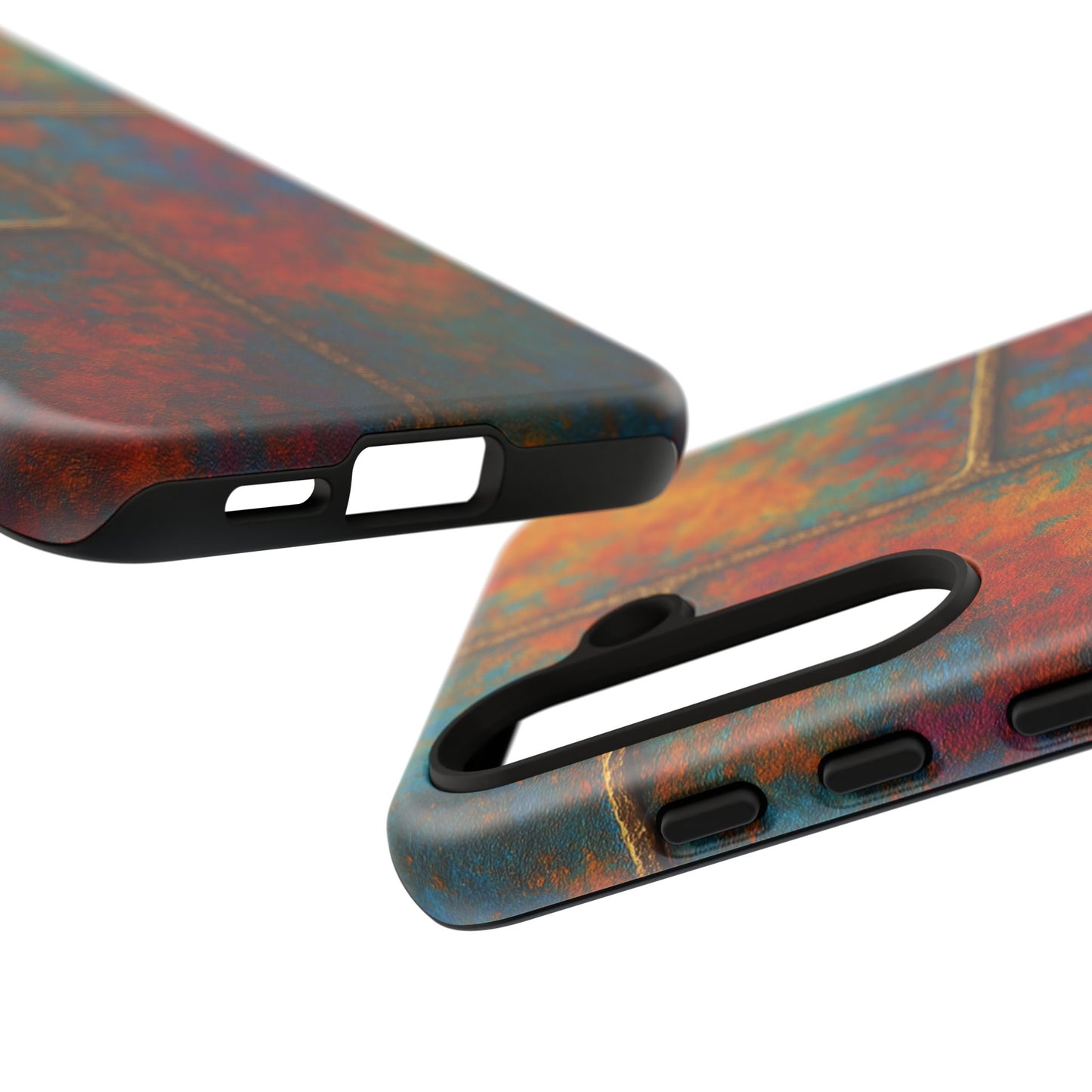 Colorful Textured Phone Case, Vibrant iPhone Cover, Tough Protective Shell, Unique Mobile Accessory, Artisan Phone Protection