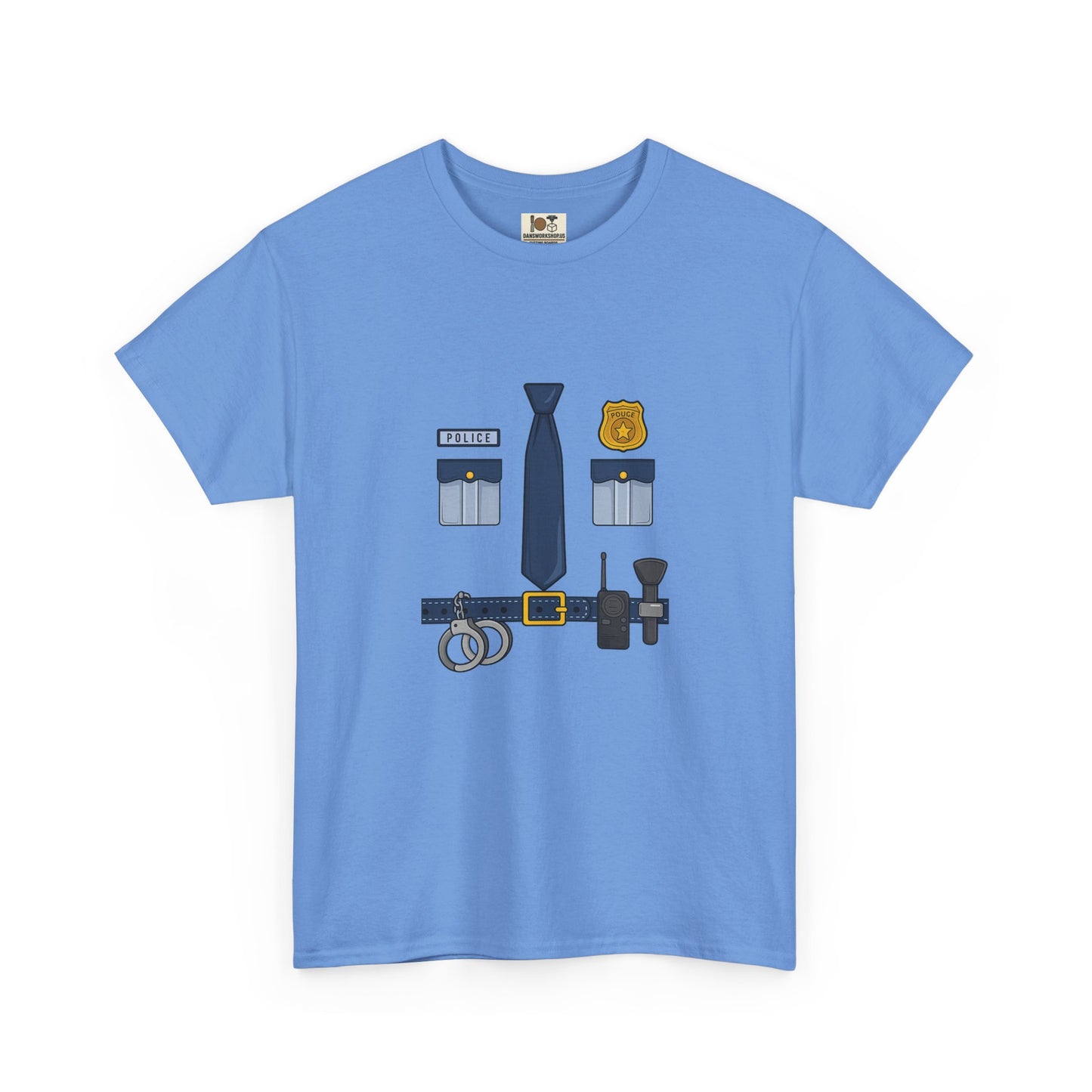 Police Officer Badge Tee, Unisex Heavy Cotton Tee, Funny Police Shirt, Law Enforcement Gift, Casual Wear, Police Appreciation