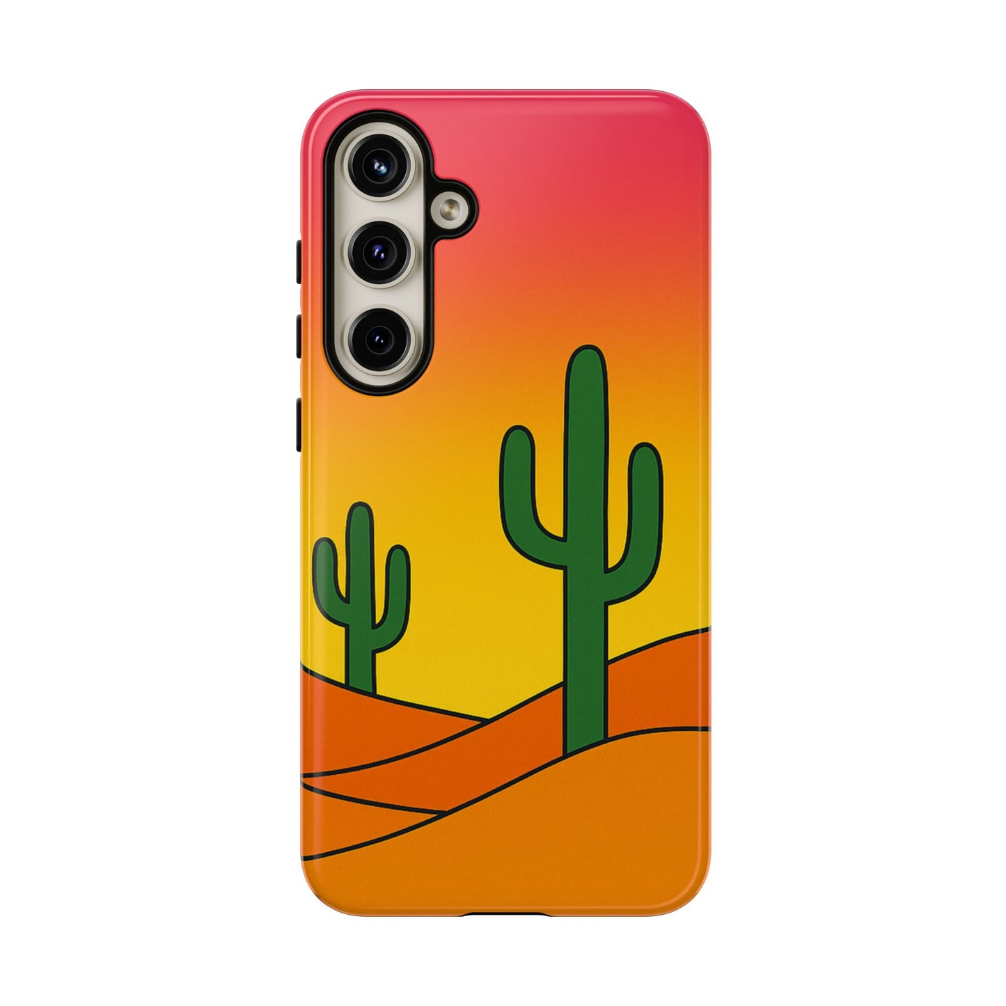 Desert Vibes Phone Case, Tough Cases, Cactus Design, Colorful Phone Cover, Summer Aesthetic, Unique Gift Idea