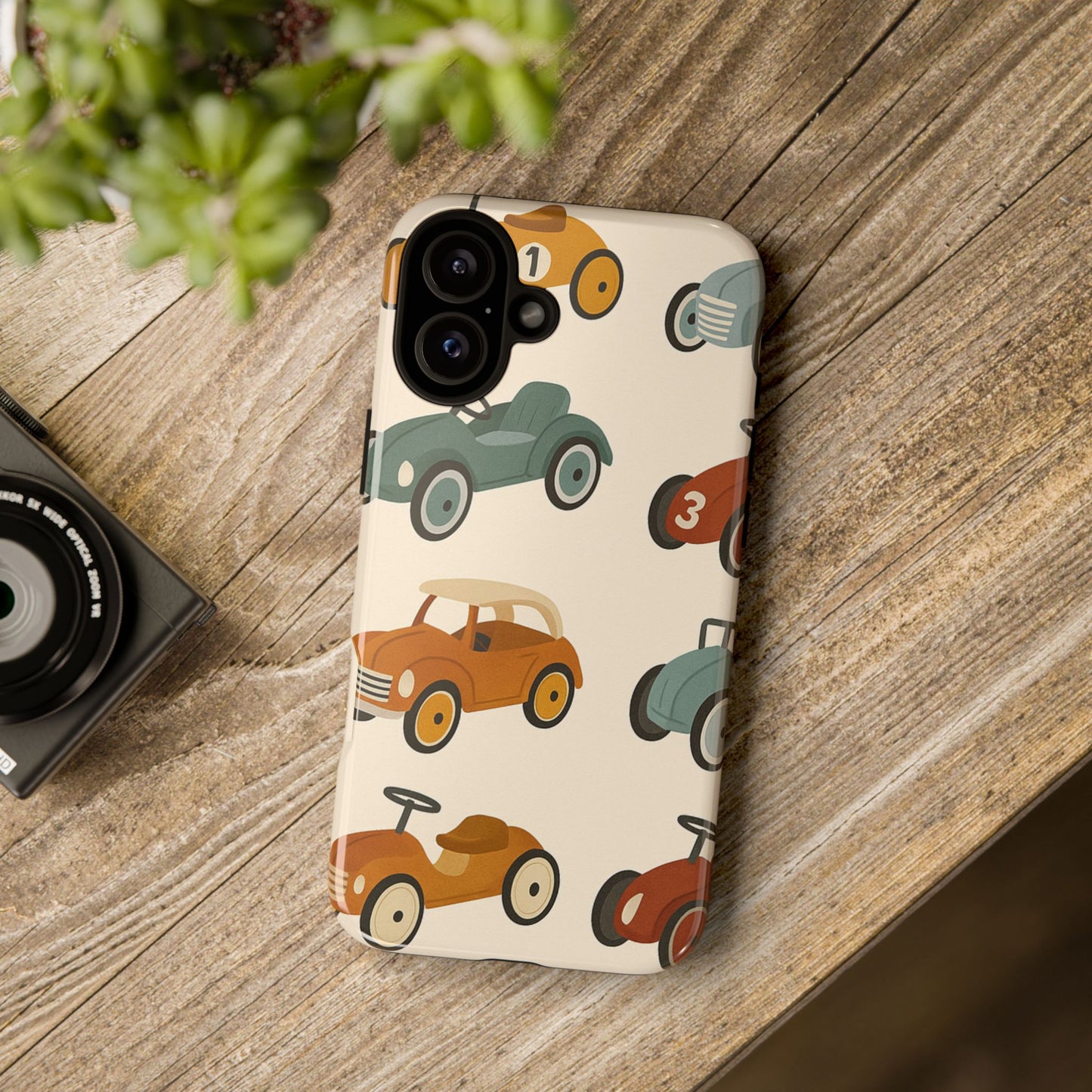 Vintage Car Phone Case, Tough Cases, Kids Gift, Car Lover Accessory, Retro Style, Phone Protection, Unique Design, pedal cars