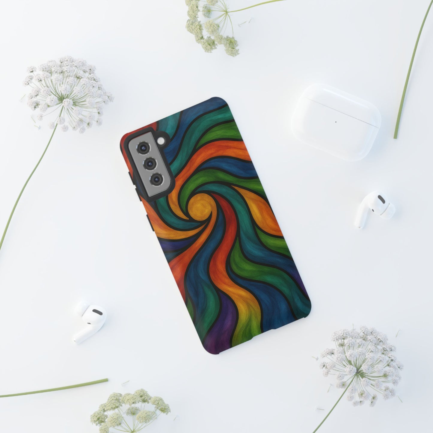 Colorful Swirl Phone Case | Tough Cases, Vibrant Design, Gift for Art Lovers, Funky Case, Unique Phone Accessories