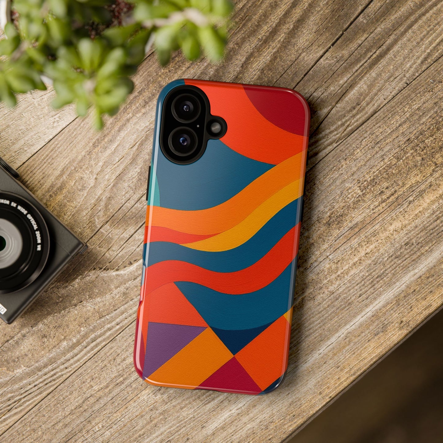 Vibrant Phone Case, Abstract Design Cover, Tough Cases for All Occasions, Stylish Gift for Tech Lovers, Modern Phone Accessories