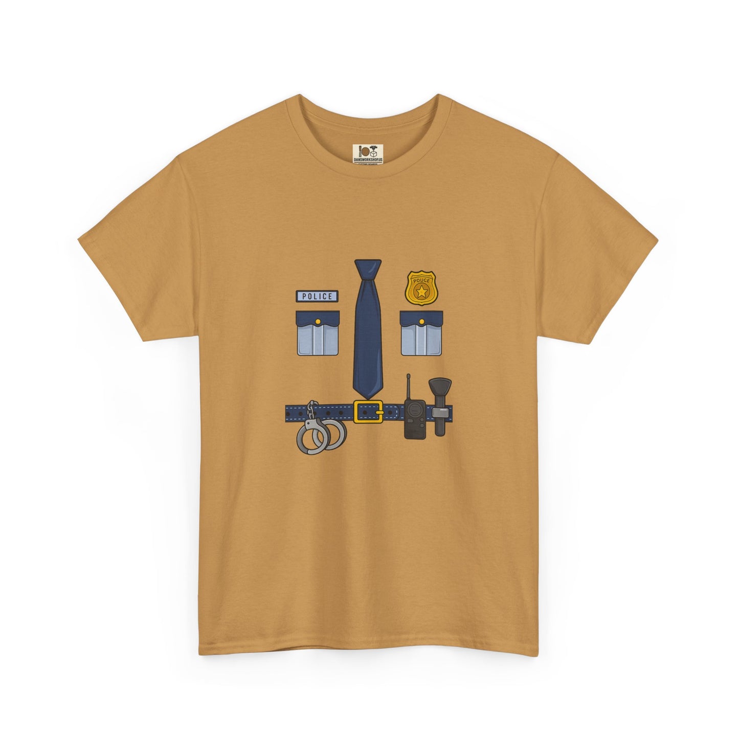 Police Officer Badge Tee, Unisex Heavy Cotton Tee, Funny Police Shirt, Law Enforcement Gift, Casual Wear, Police Appreciation
