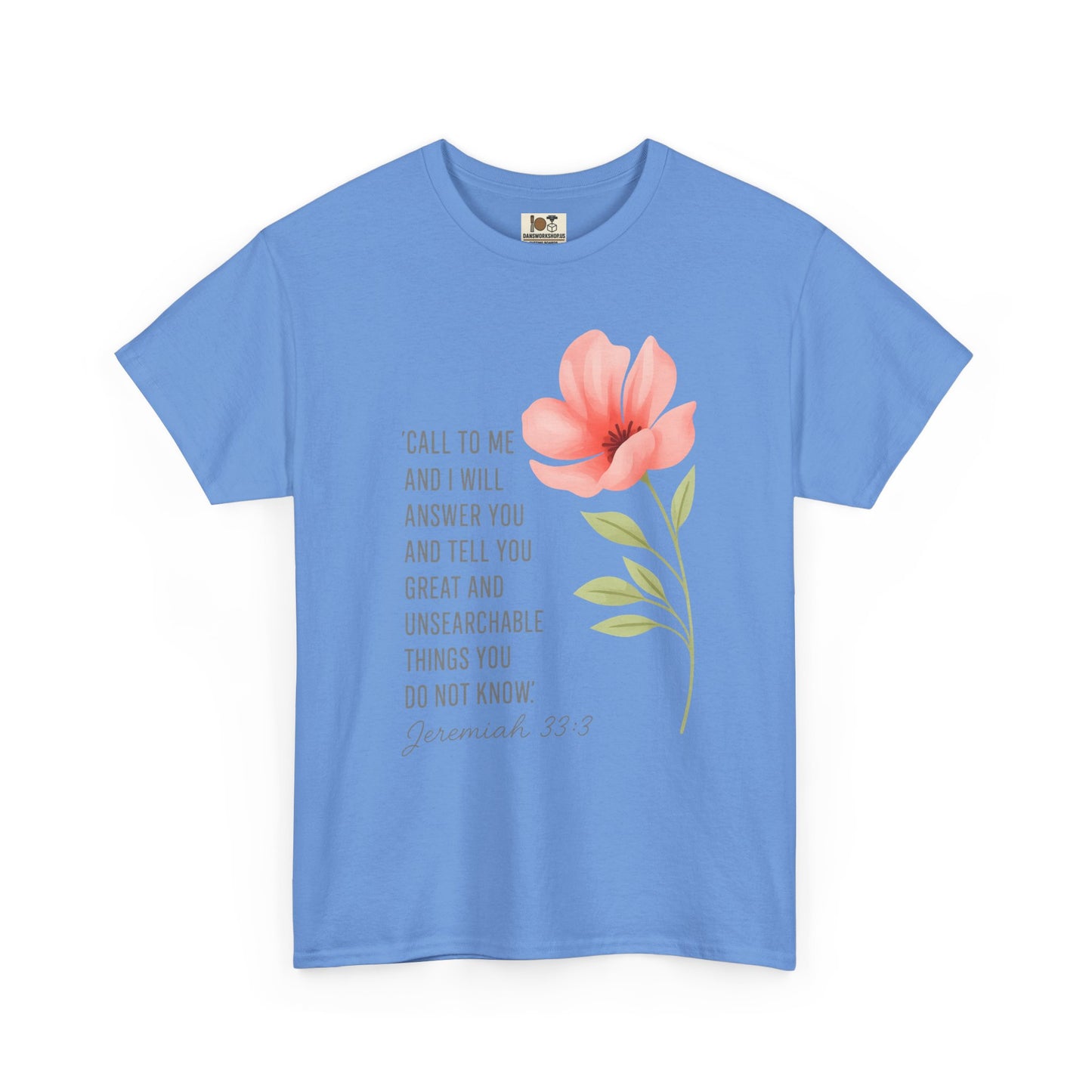 Faith-Inspired Floral Tee, Inspirational T-Shirt, Jeremiah Quote Shirt, Unisex Motivational Cotton Tee, Thoughtful Gift for Her