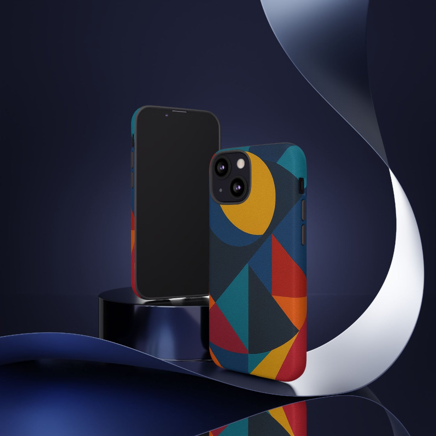 Vibrant Phone Case, Colorful Phone Cover, Geometric Design, Artistic Gift, Trendy Accessory, Vibrant Colors, Unique Design