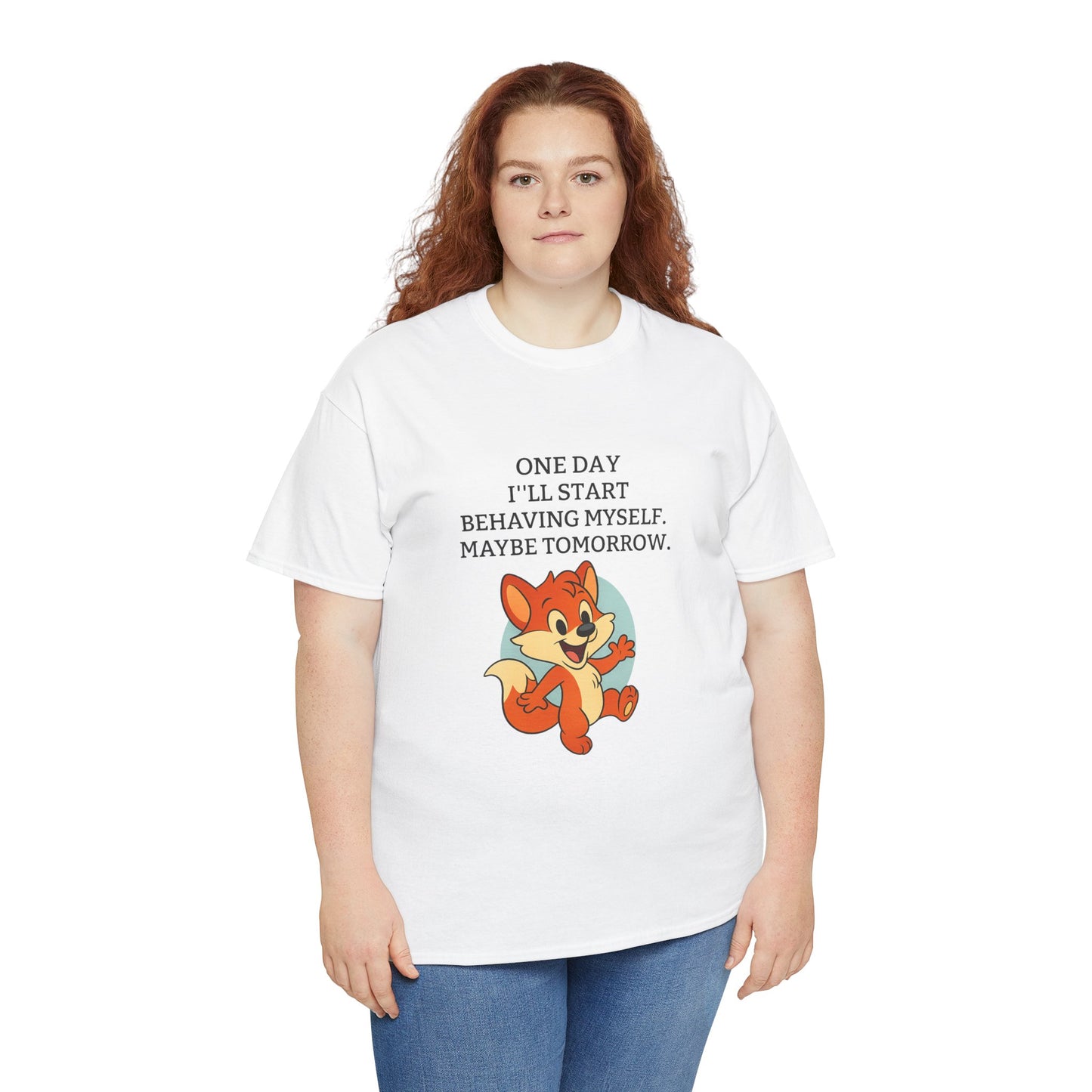 Playful Cartoon Tee - Funny Graphic T-Shirt, Unisex Heavy Cotton Shirt, Gift for Animal Lovers, Casual Wear