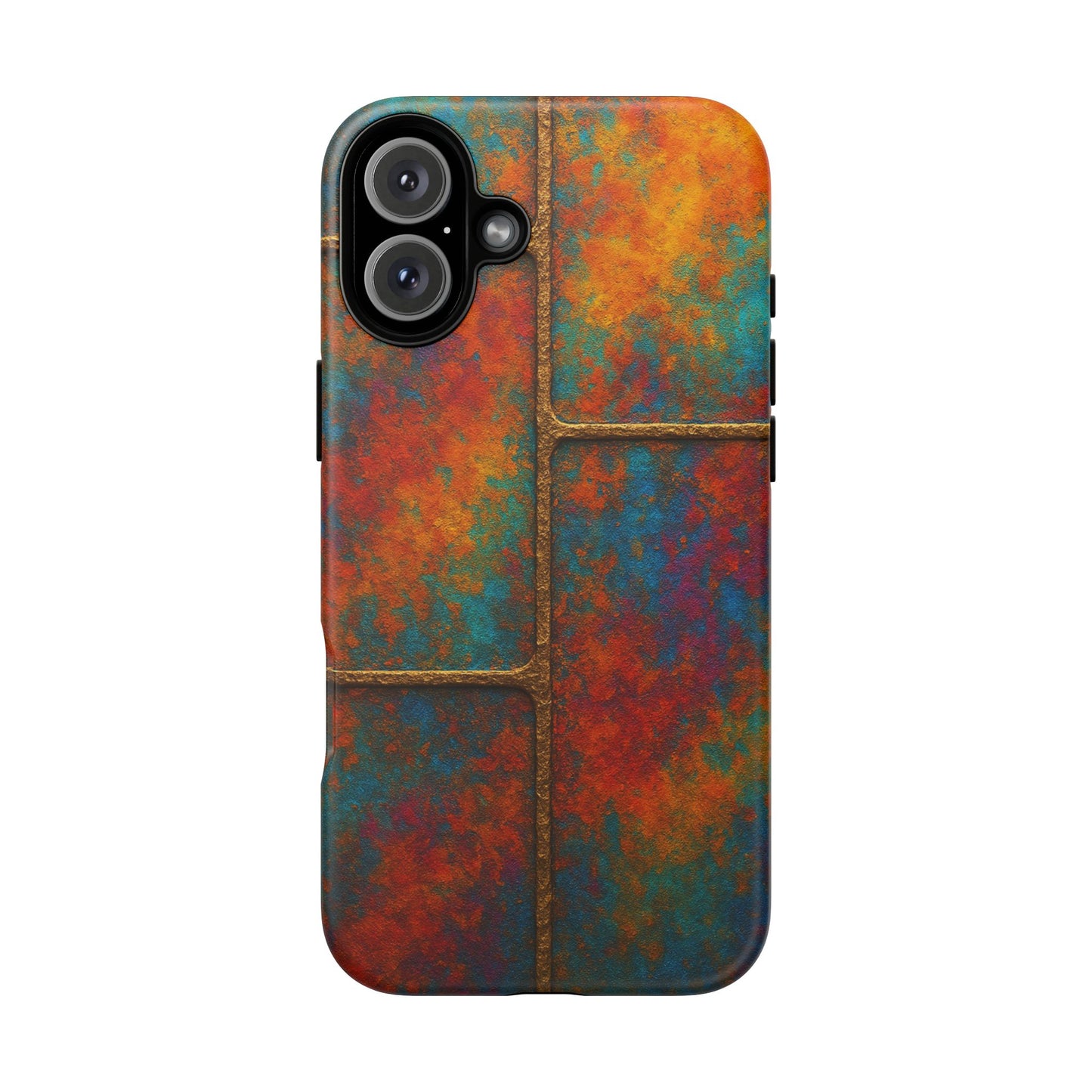 Colorful Textured Phone Case, Vibrant iPhone Cover, Tough Protective Shell, Unique Mobile Accessory, Artisan Phone Protection