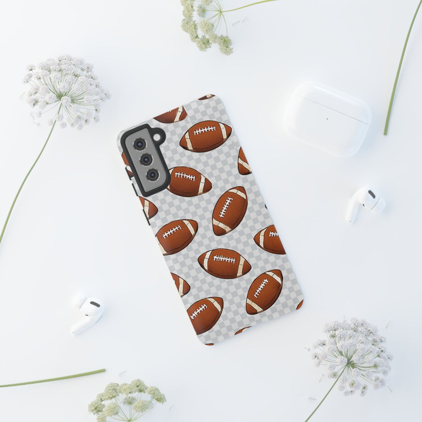 Football Phone Case, Tough Cases for Sports Fans, Unique Gift for Football Lovers, Protective Decor, Athletic Accessories