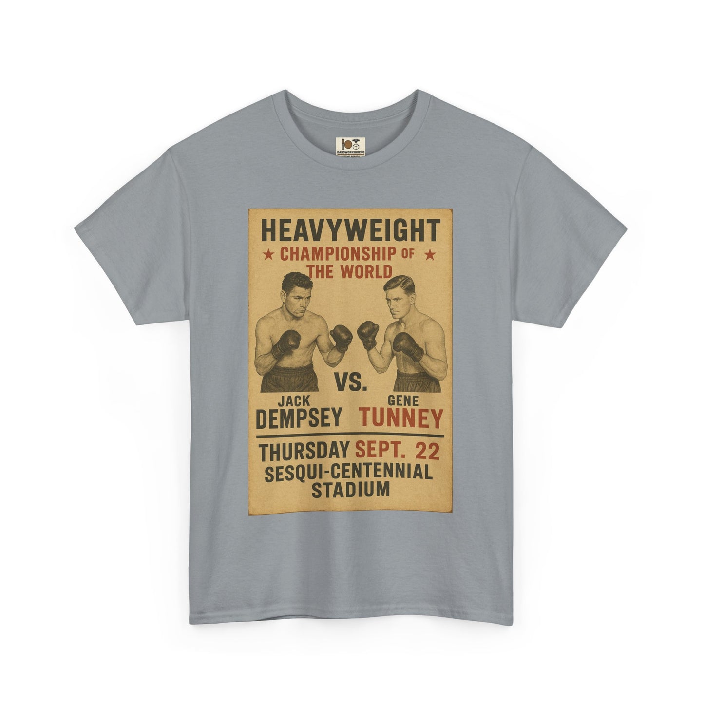 Vintage Boxing Tee, Unisex Heavy Cotton T-Shirt, Retro Sportswear, Nostalgic Gift, Boxing Fan Apparel, Event Memorabilia