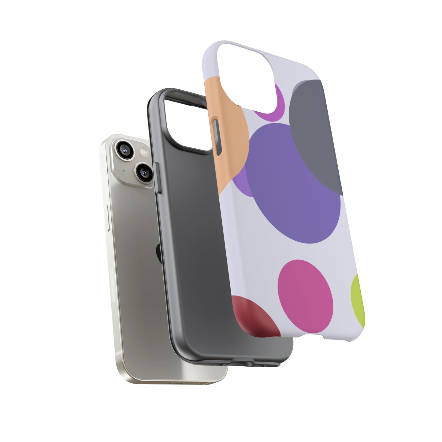 Colorful Geometric Phone Case, Bold Protective Cover for iPhone, Unique Gift for Trendy Teens, Fun Customizable Cases, Modern Design