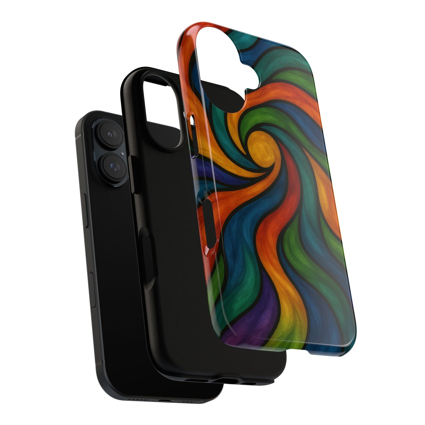 Colorful Swirl Phone Case | Tough Cases, Vibrant Design, Gift for Art Lovers, Funky Case, Unique Phone Accessories