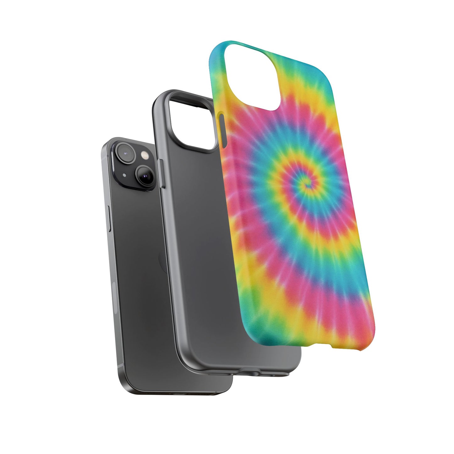 Colorful Tie-Dye Phone Case, Vibrant Phone Cover, Boho Style Accessory, Gift for Teens, Trendy Phone Accessories