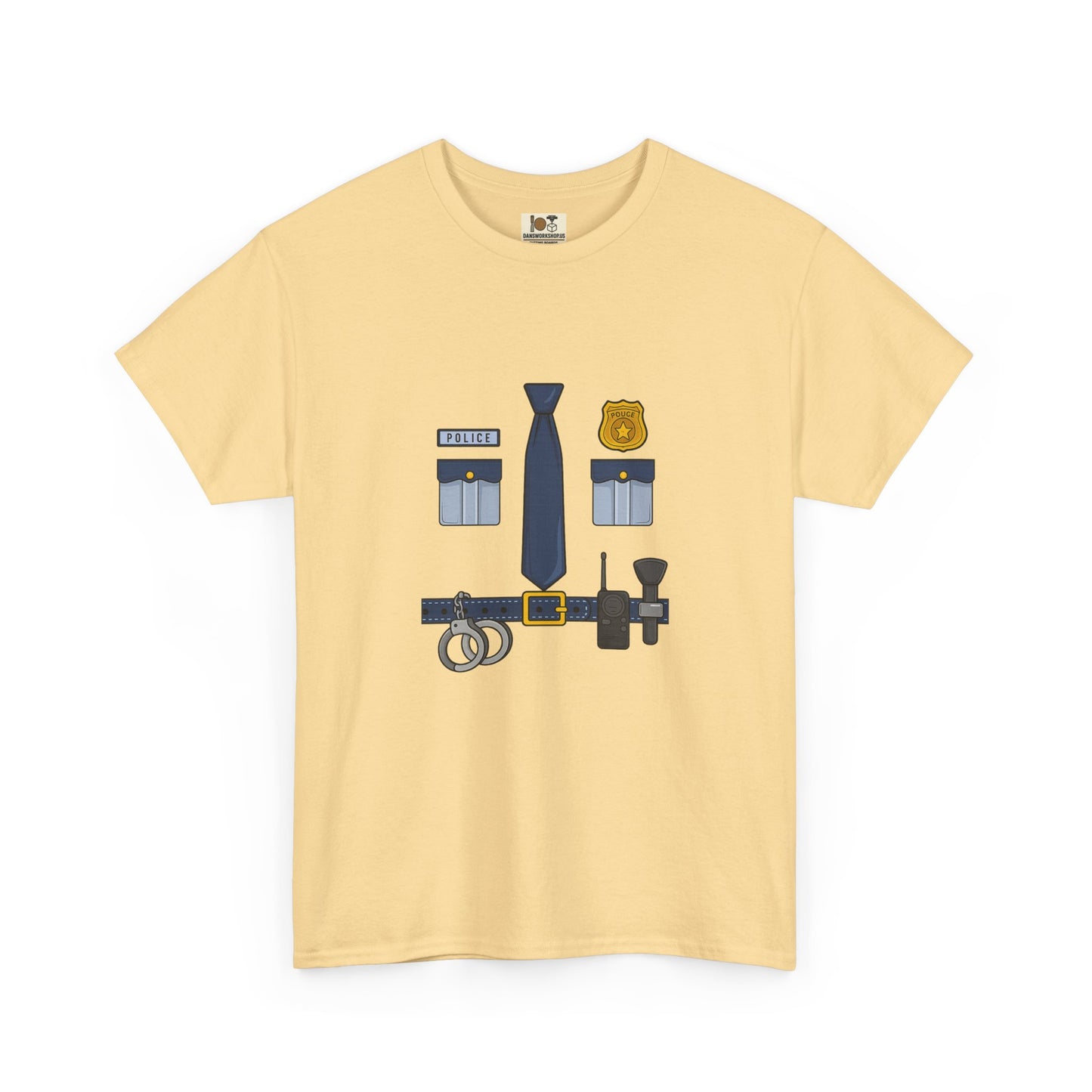 Police Officer Badge Tee, Unisex Heavy Cotton Tee, Funny Police Shirt, Law Enforcement Gift, Casual Wear, Police Appreciation
