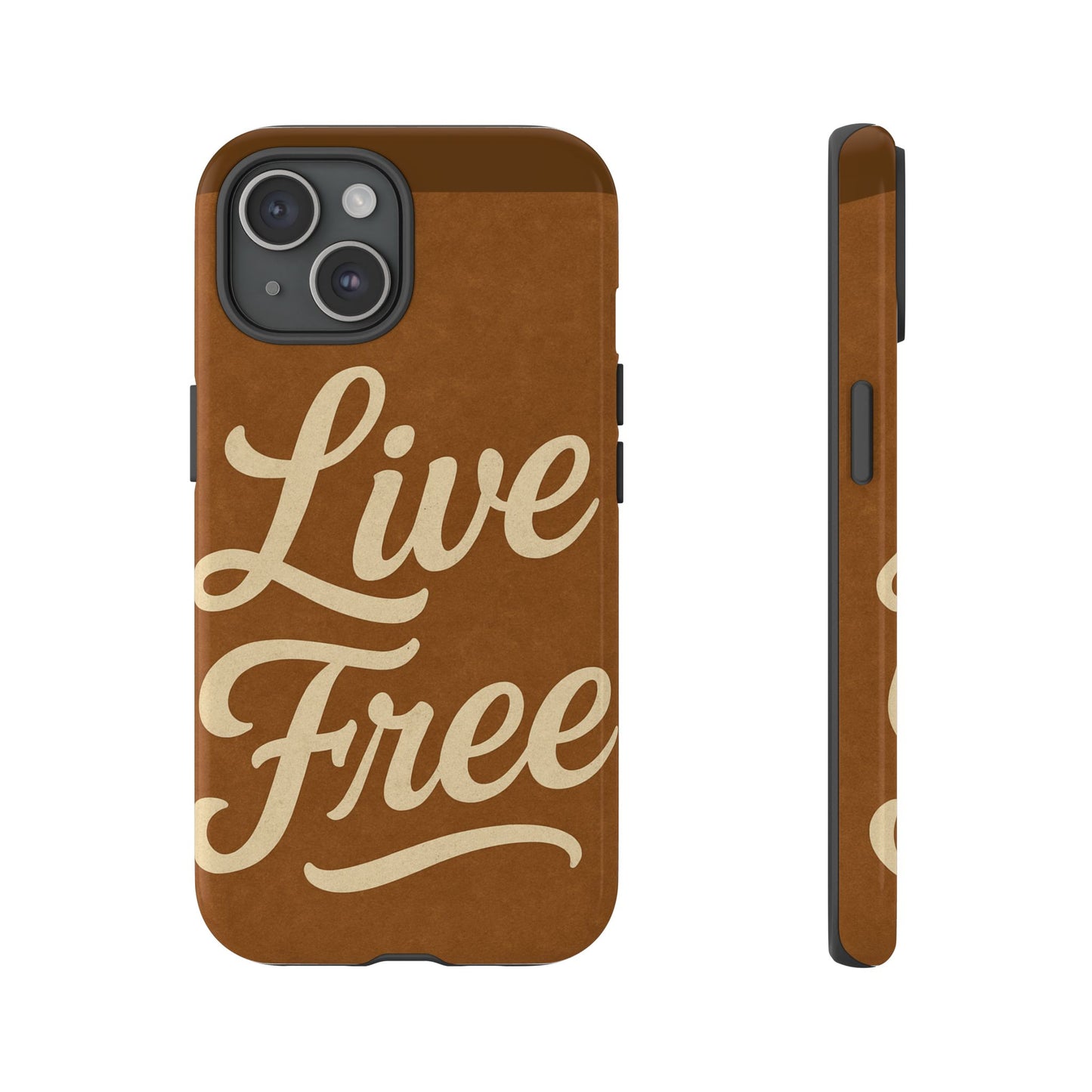 Live Free Phone Case, Tough Cases, Inspirational Phone Accessories, Gift for Adventurers, Customizable Design, Unique Tech Gifts