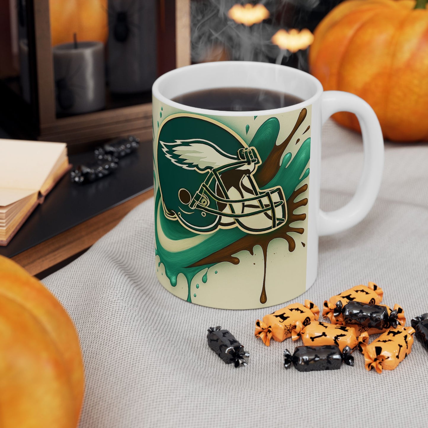 Sporty Ceramic Mug for Coffee Lovers, Fun Gift for Sports Fans, Unique Drinkware for Game Days, Personalized Team Mug, 11oz and 15oz Sizes
