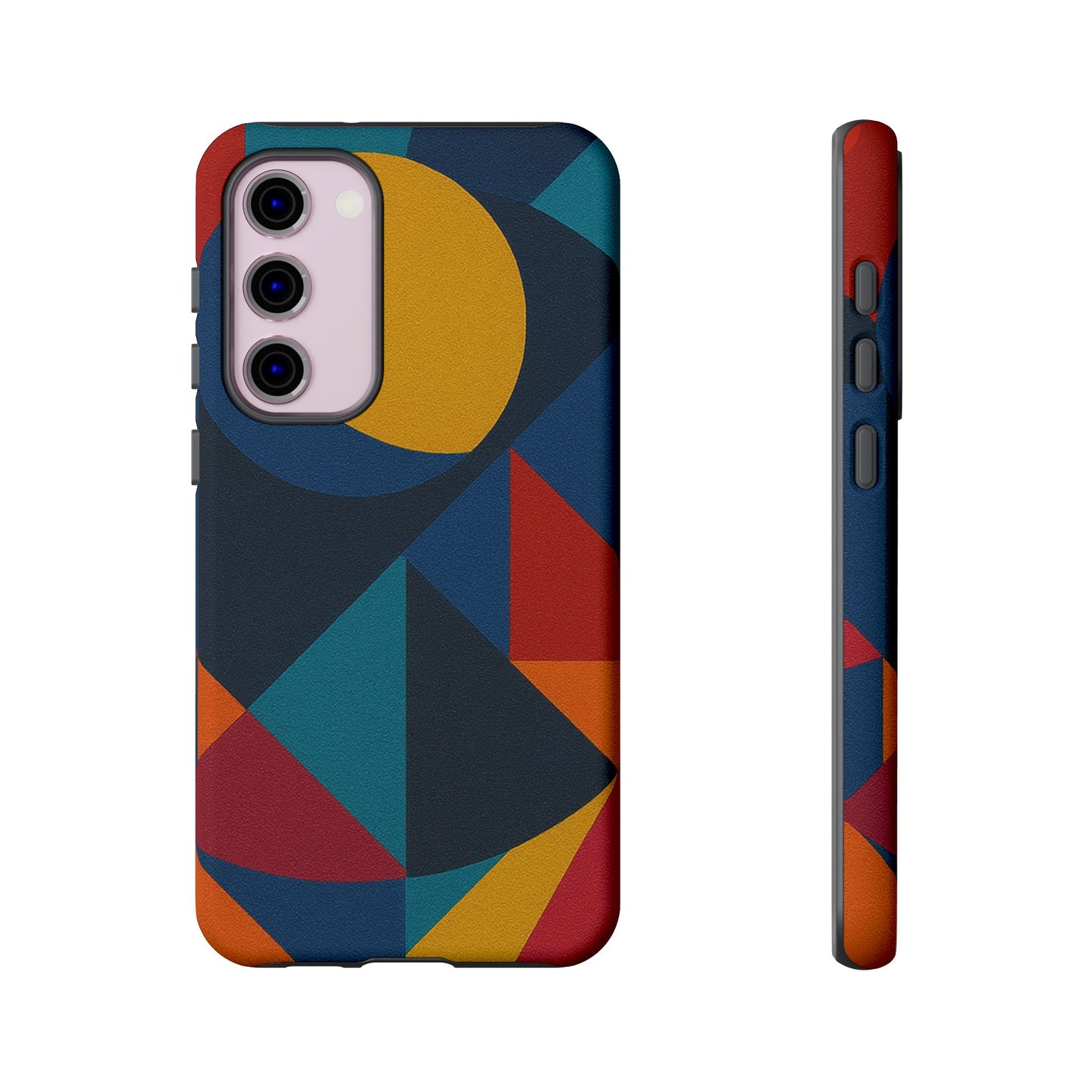 Vibrant Phone Case, Colorful Phone Cover, Geometric Design, Artistic Gift, Trendy Accessory, Vibrant Colors, Unique Design
