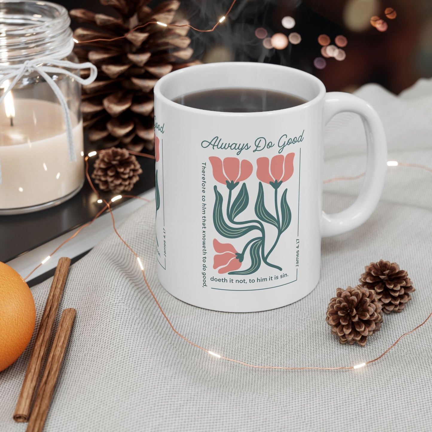 Uplifting Floral Ceramic Mug: Always Do Good Inspirational Gift, Motivational Coffee Cup, Encouraging Tea Mug, Perfect for Mother's [...]